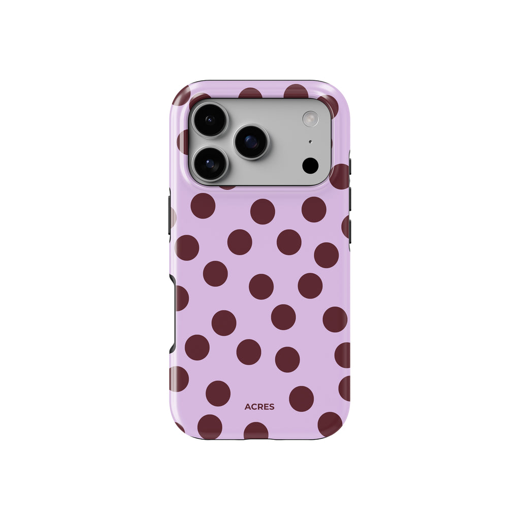 Lavender Polka Baskılı Telefon Kılıfı