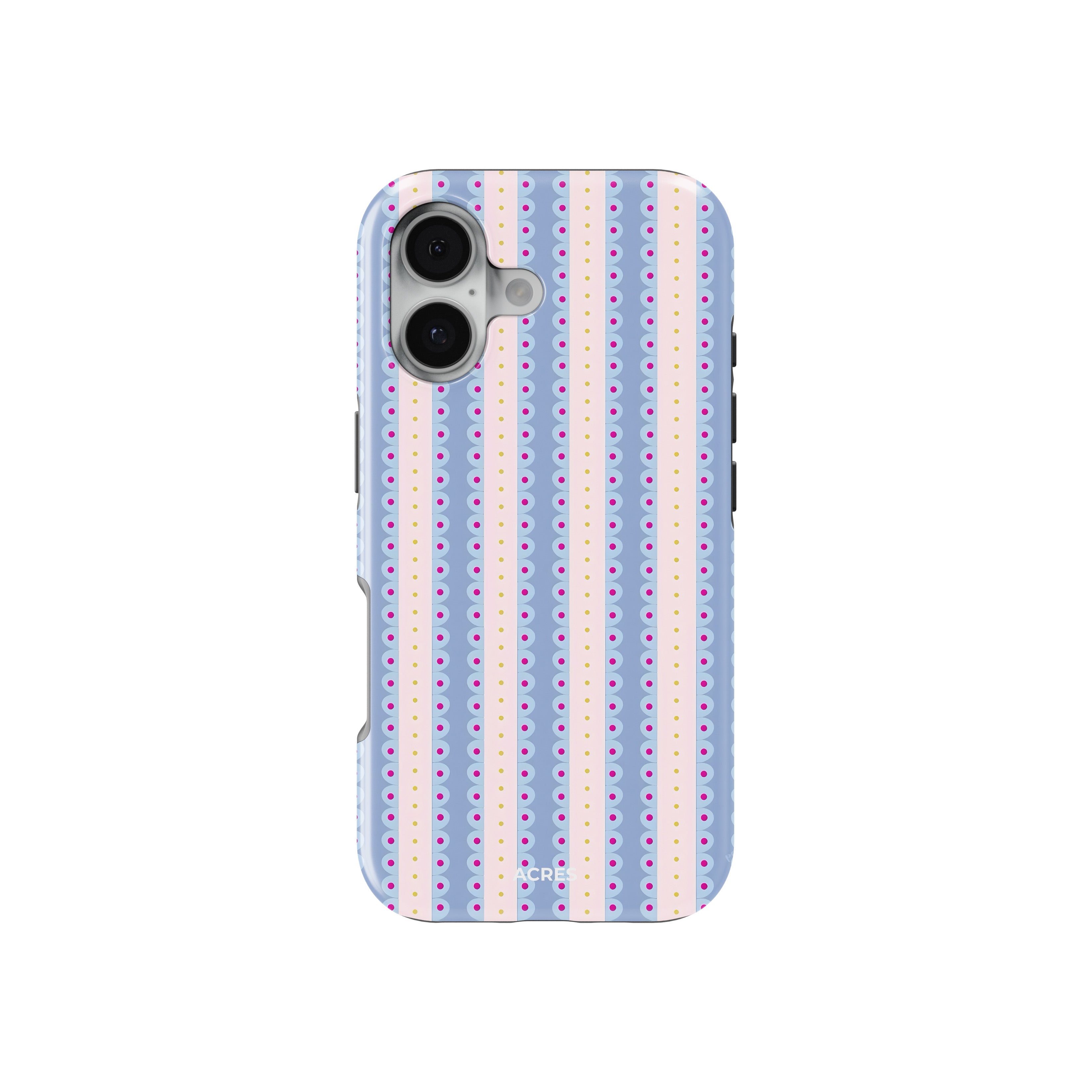 Light Blue Bubble Stripes Baskılı Telefon Kılıfı