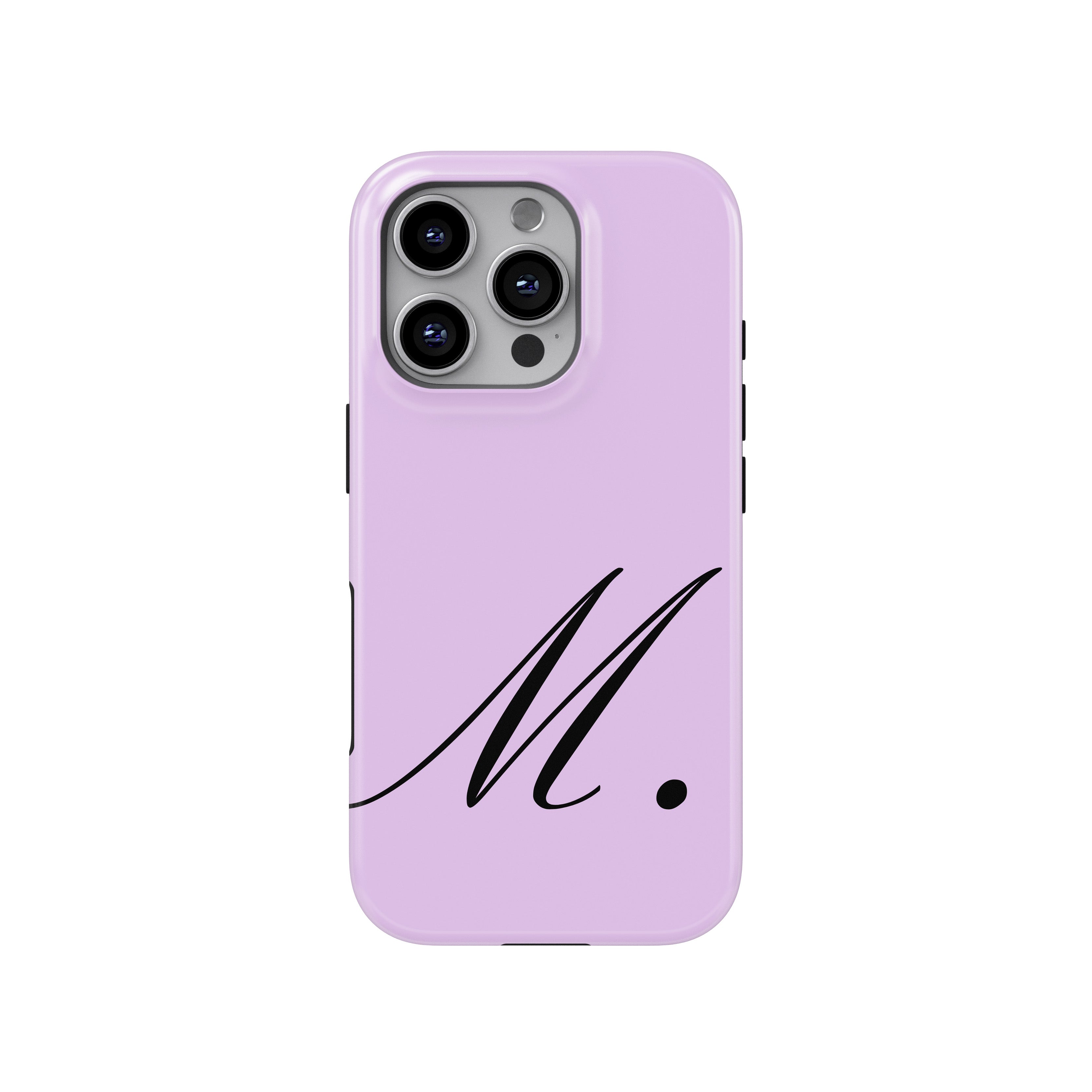 M Lavender Initial Baskılı Telefon Kılıfı