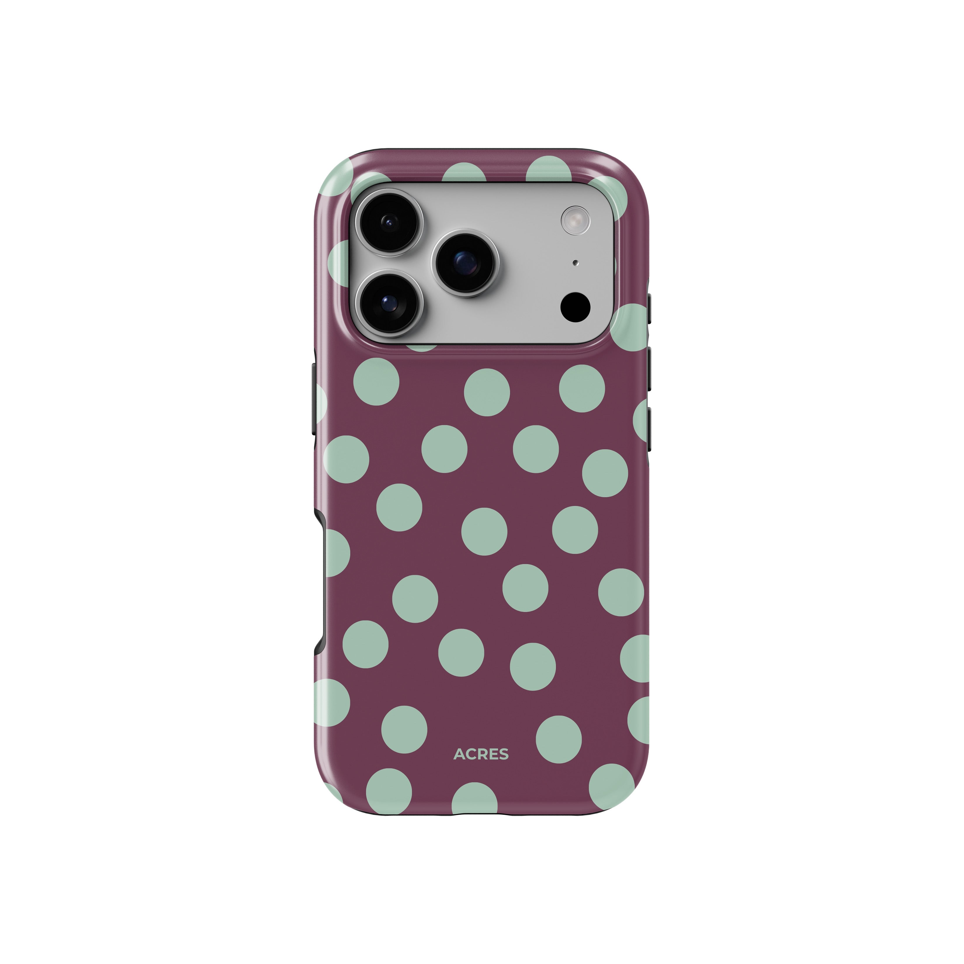 Mint Polka Baskılı Telefon Kılıfı