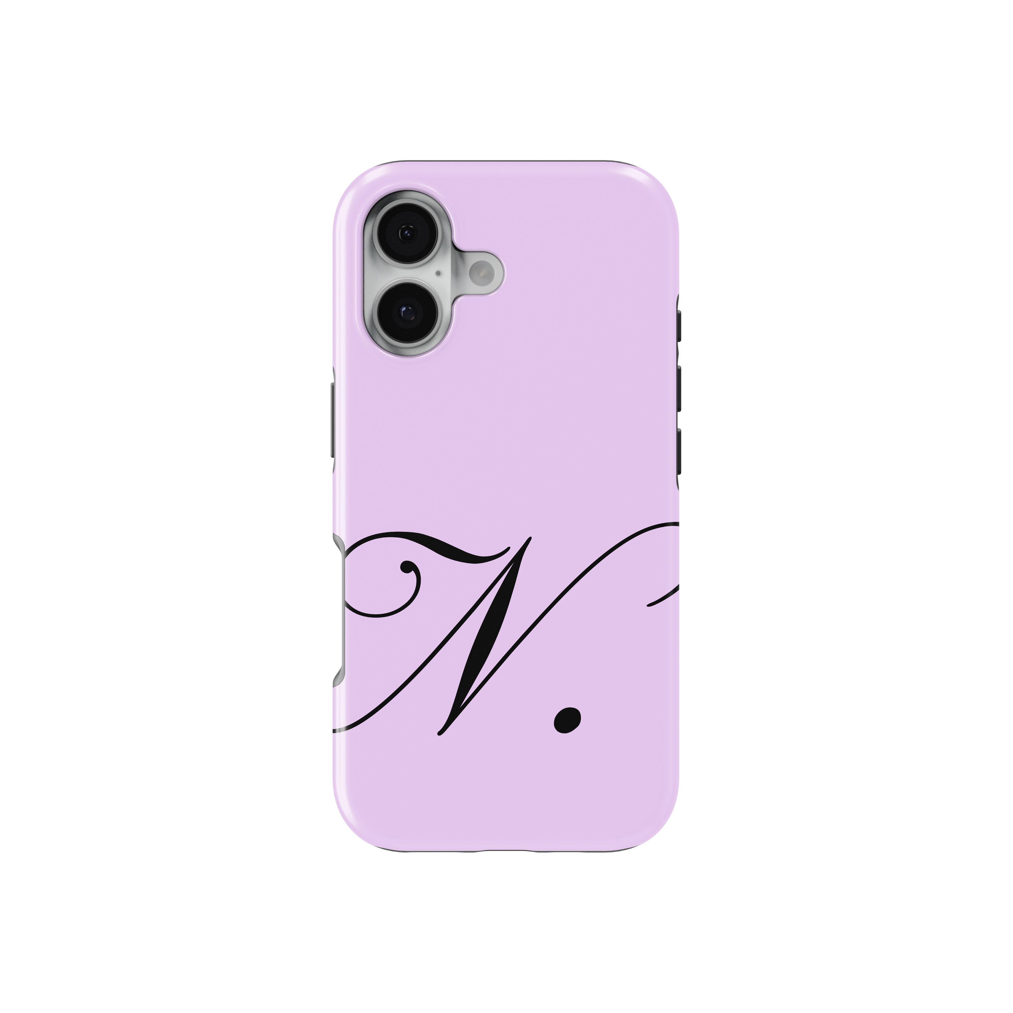 N Lavender Initial Baskılı Telefon Kılıfı