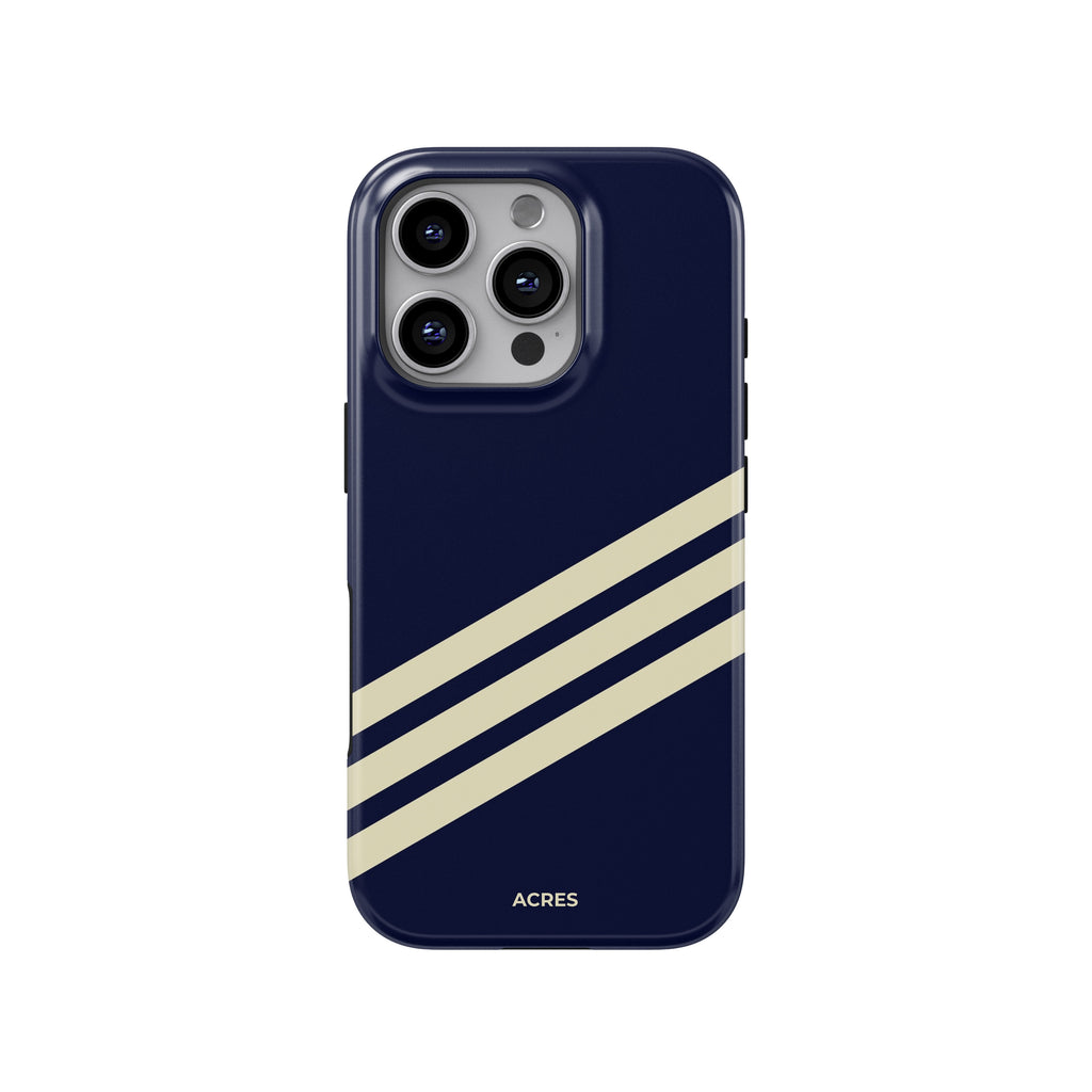 Navy&Cream Stripes Baskılı Telefon Kılıfı