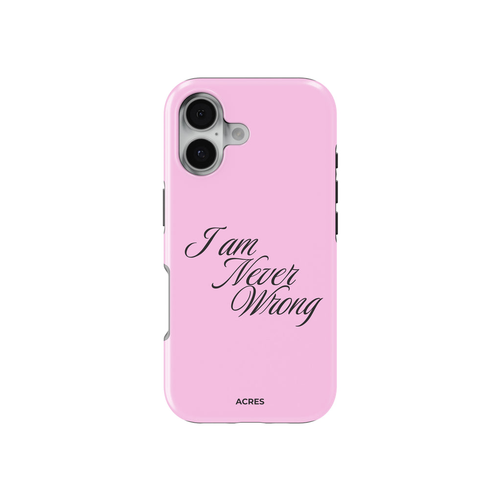 Never Wrong Baskılı Telefon Kılıfı