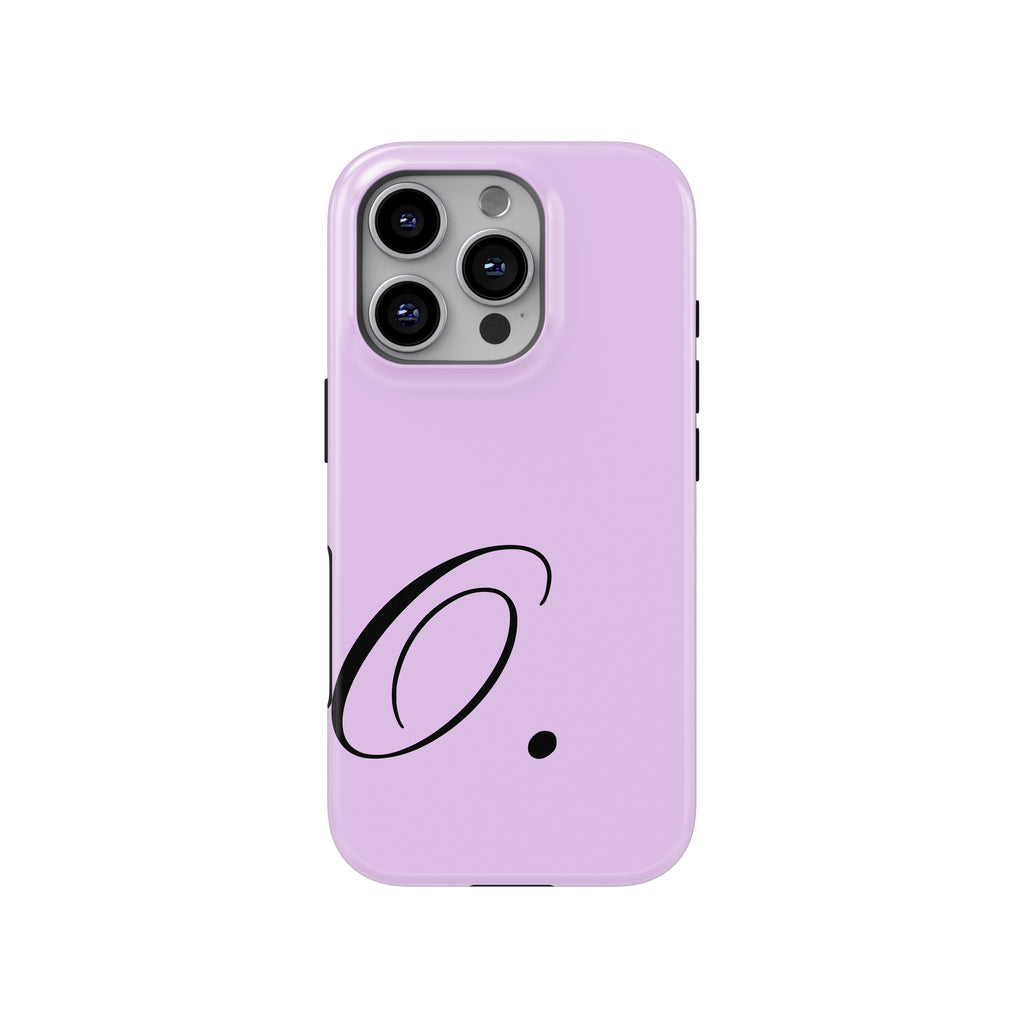 O Lavender Initial Baskılı Telefon Kılıfı