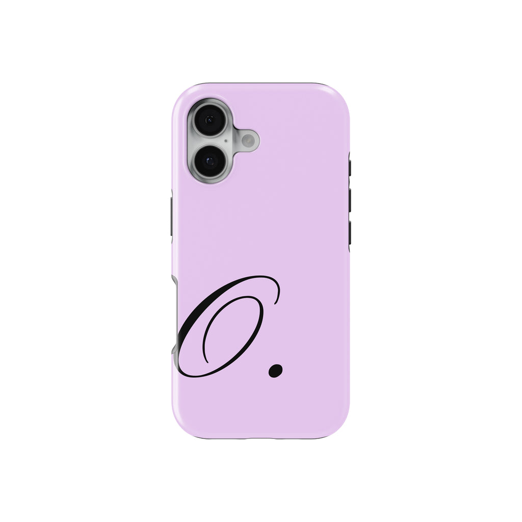 O Lavender Initial Baskılı Telefon Kılıfı