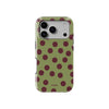 Olive Polka Baskılı Telefon Kılıfı