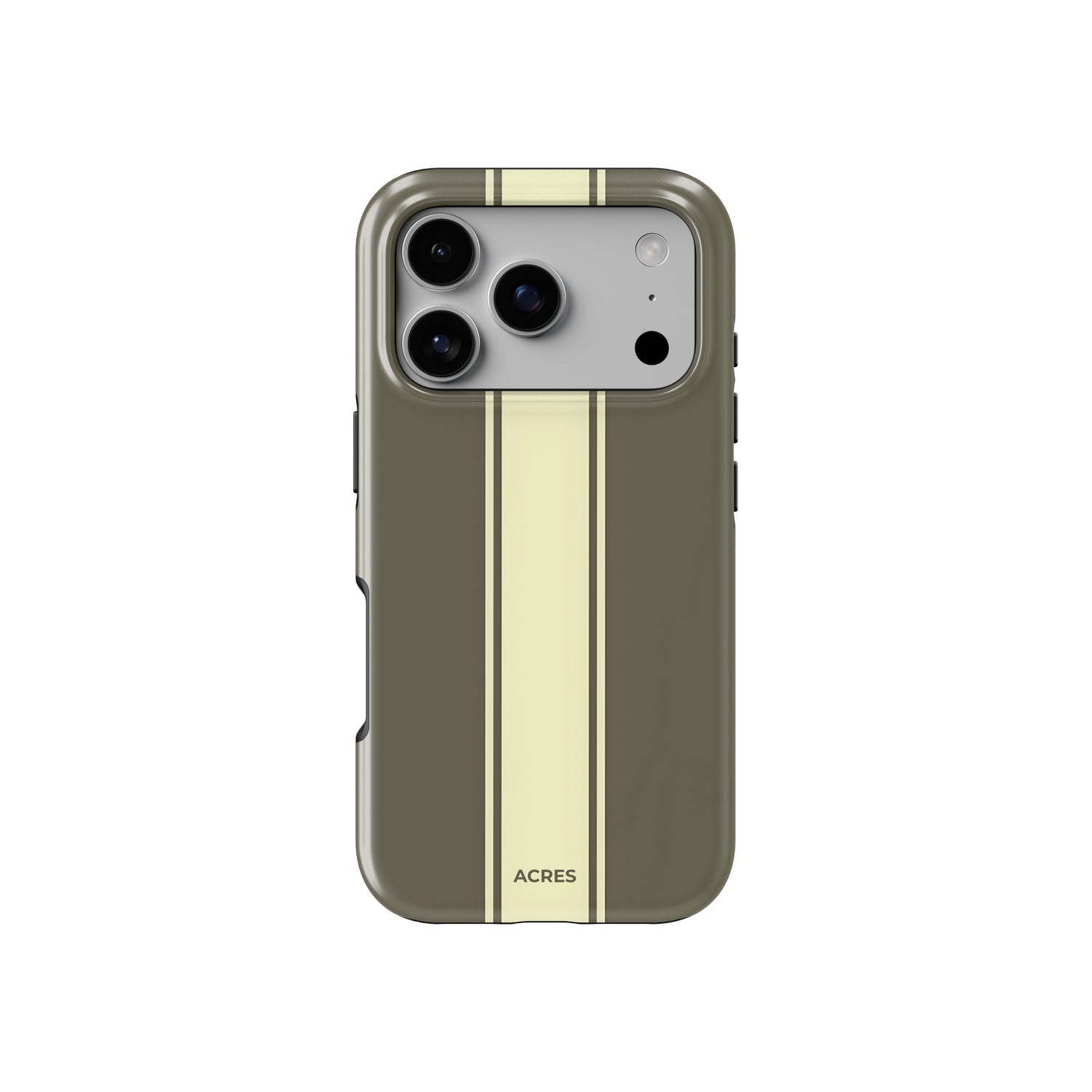 Olive&Cream Stripes Baskılı Telefon Kılıfı