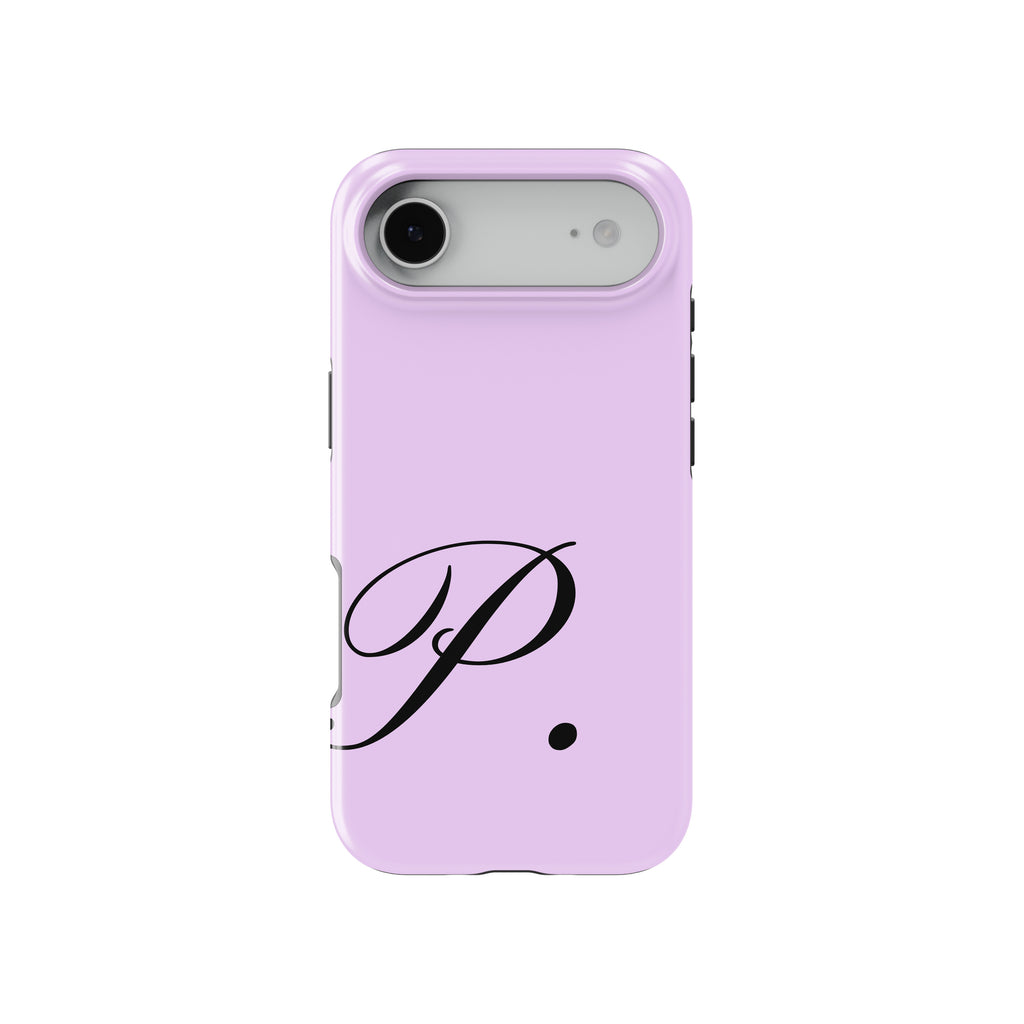 P Lavender Initial Baskılı Telefon Kılıfı