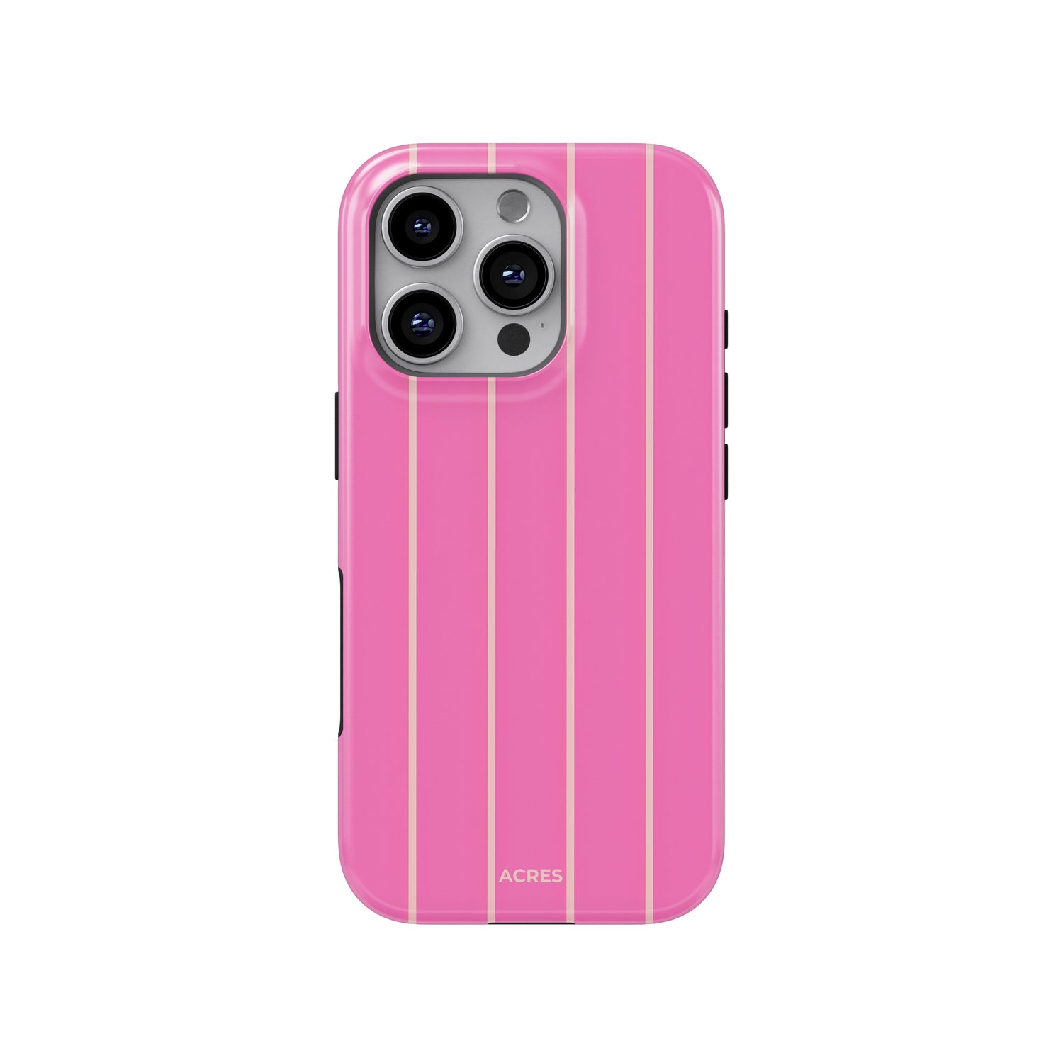 Pink Wide Stripes Baskılı Telefon Kılıfı