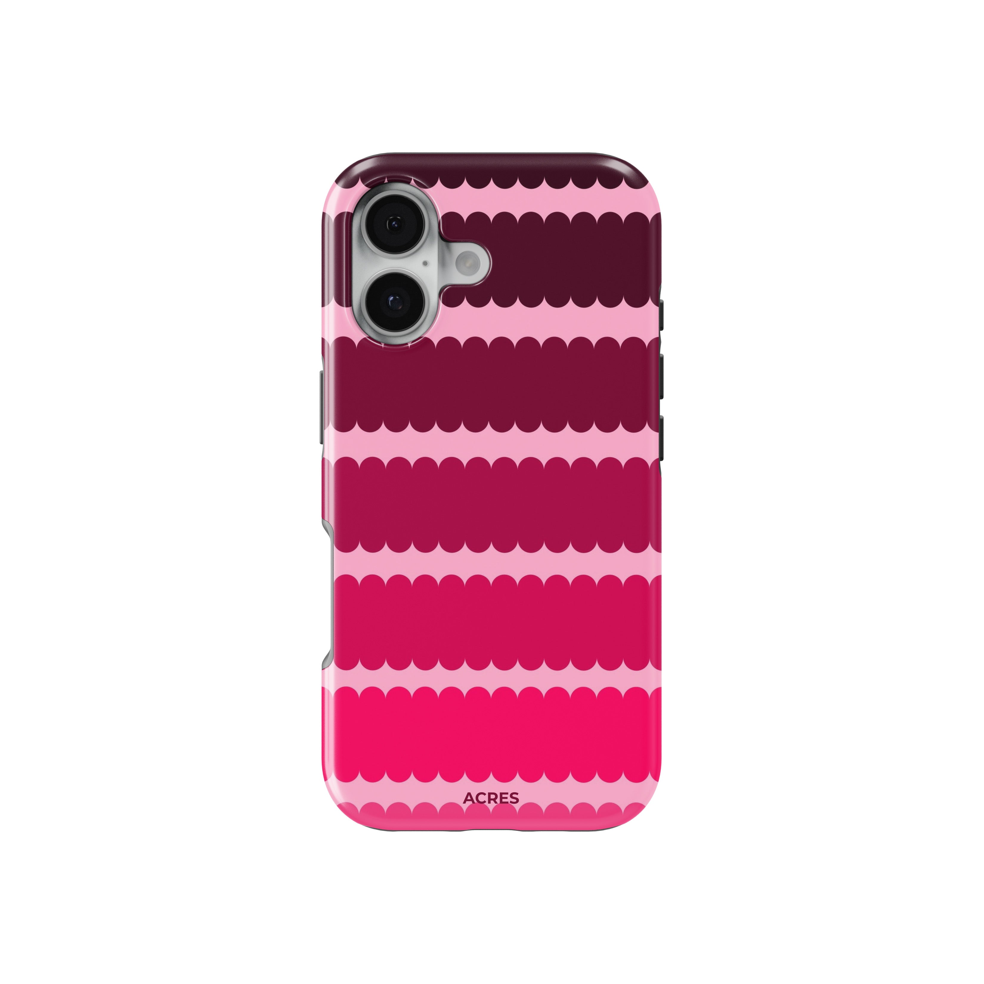 Pink Bubble Stripe Baskılı Telefon Kılıfı