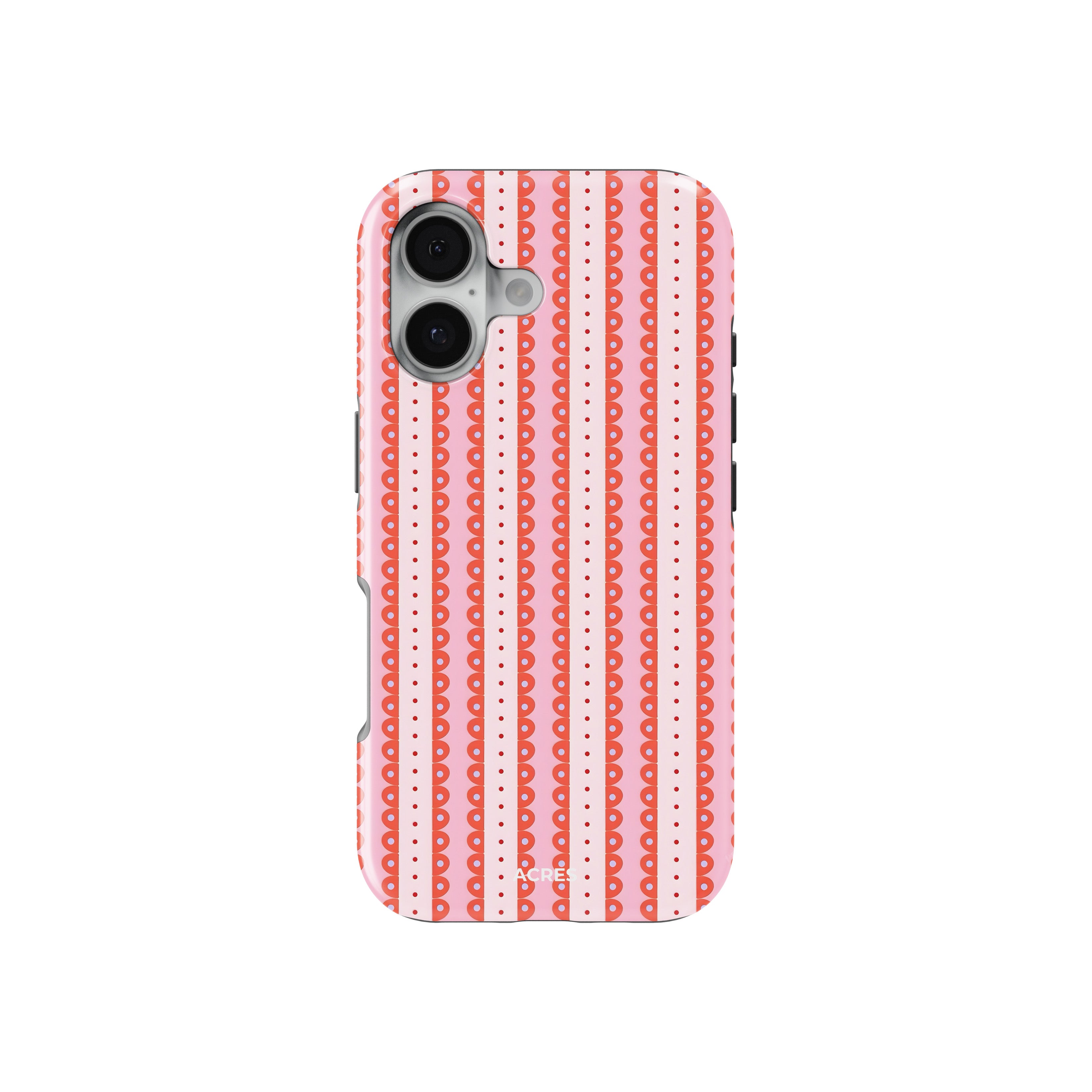 Pink Bubble Stripes Baskılı Telefon Kılıfı