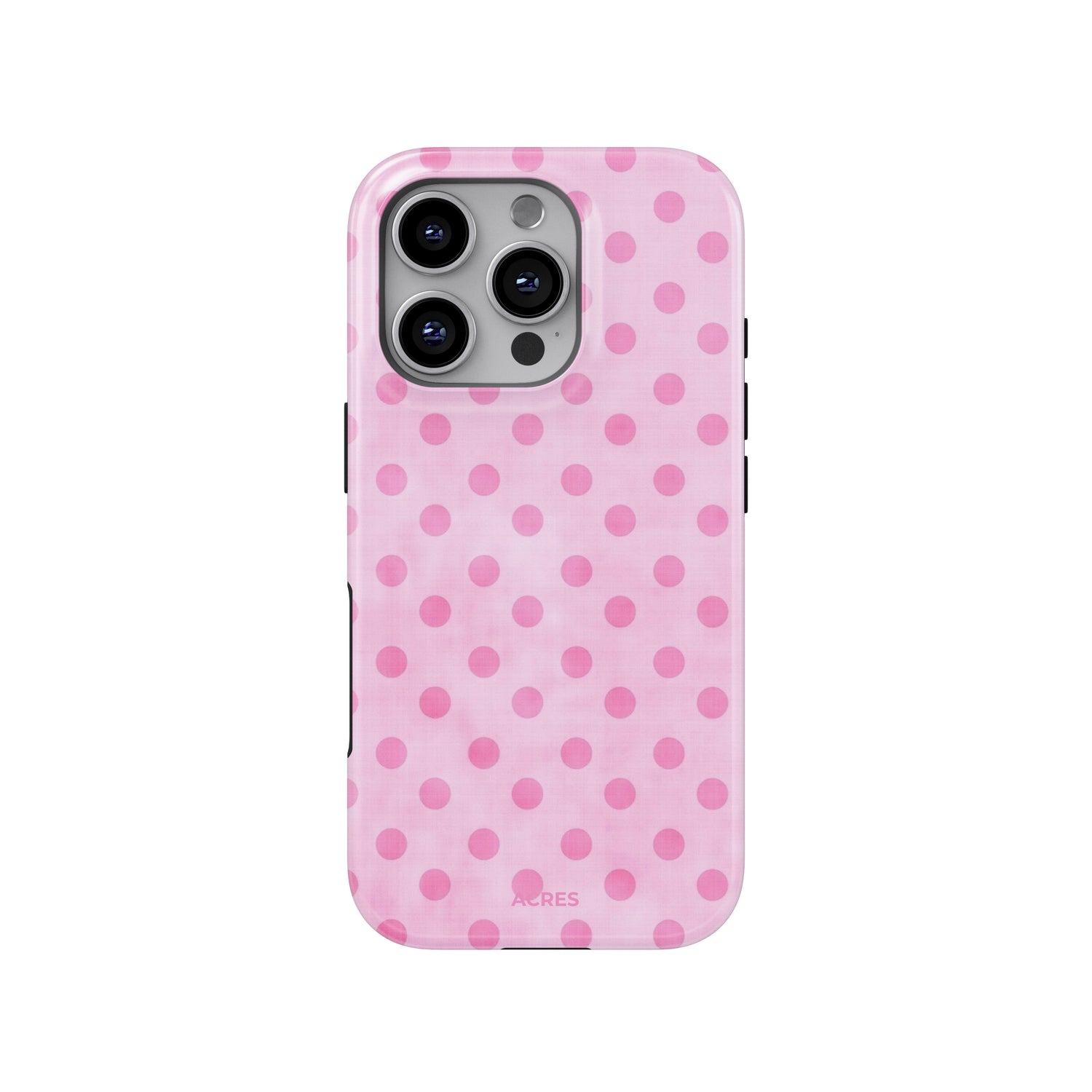 Pink Linen Polka Baskılı Telefon Kılıfı