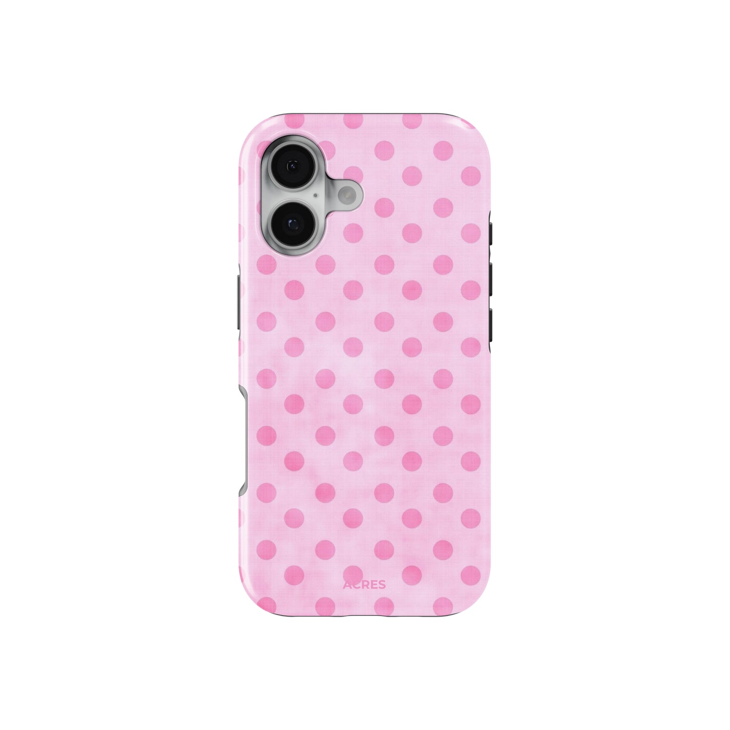 Pink Linen Polka Baskılı Telefon Kılıfı