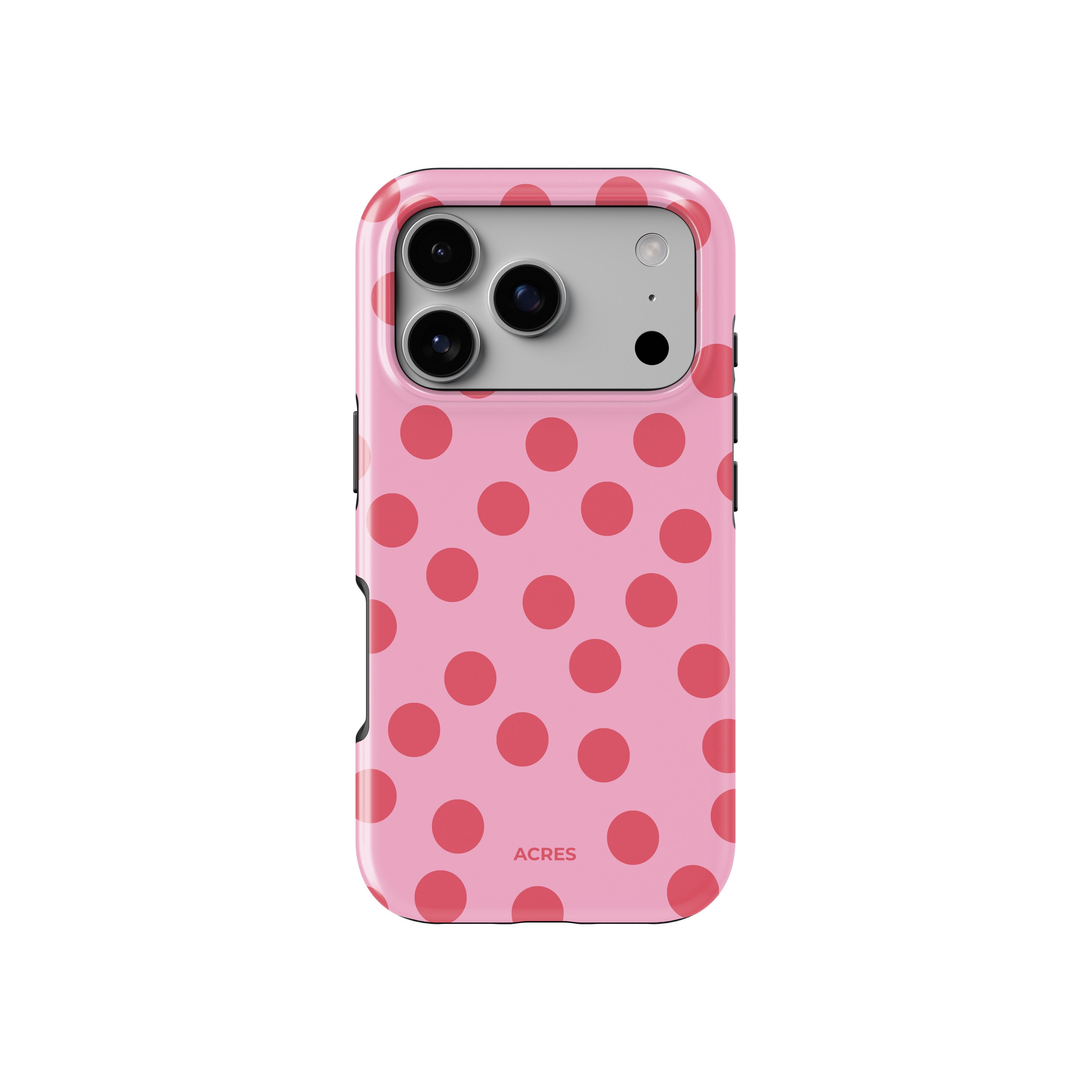 Pink Polka Baskılı Telefon Kılıfı