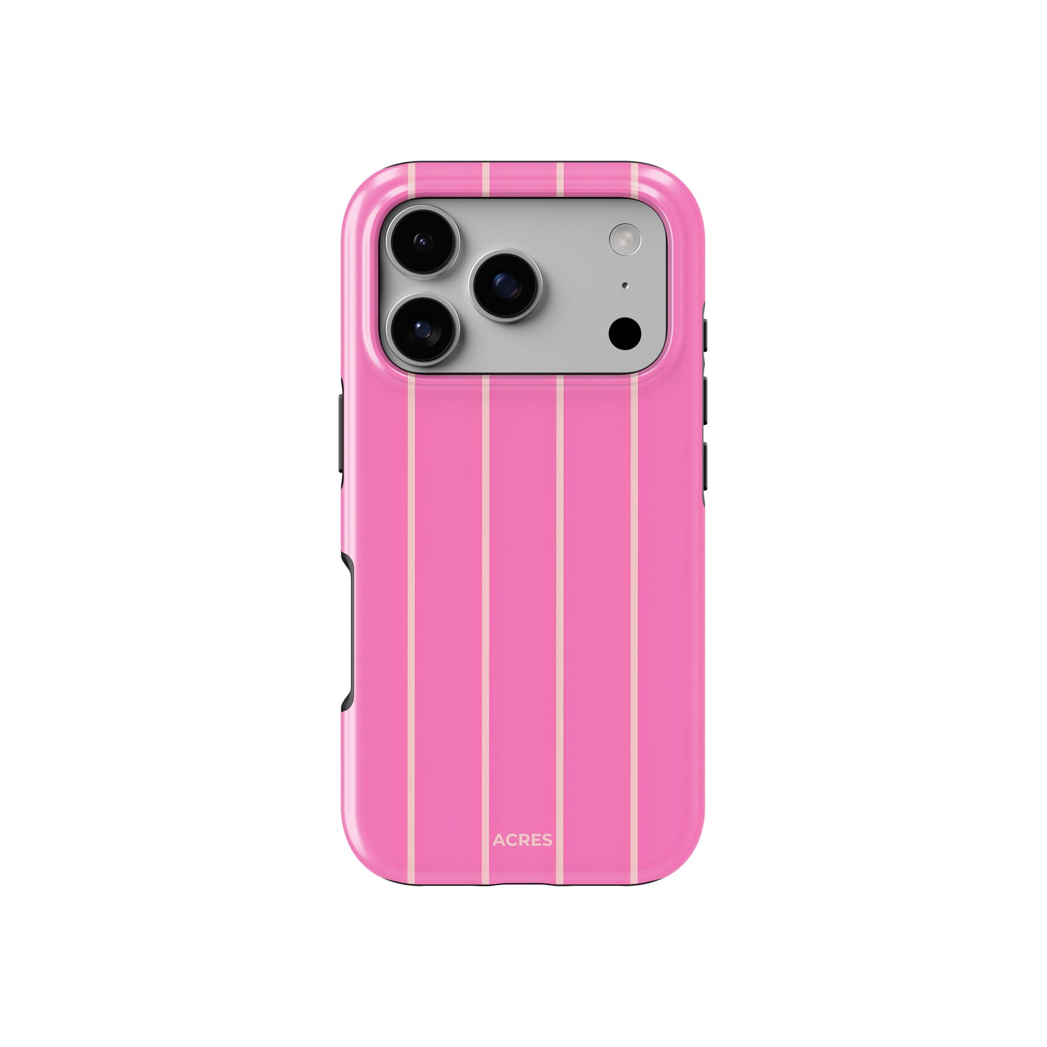 Pink Wide Stripes Baskılı Telefon Kılıfı
