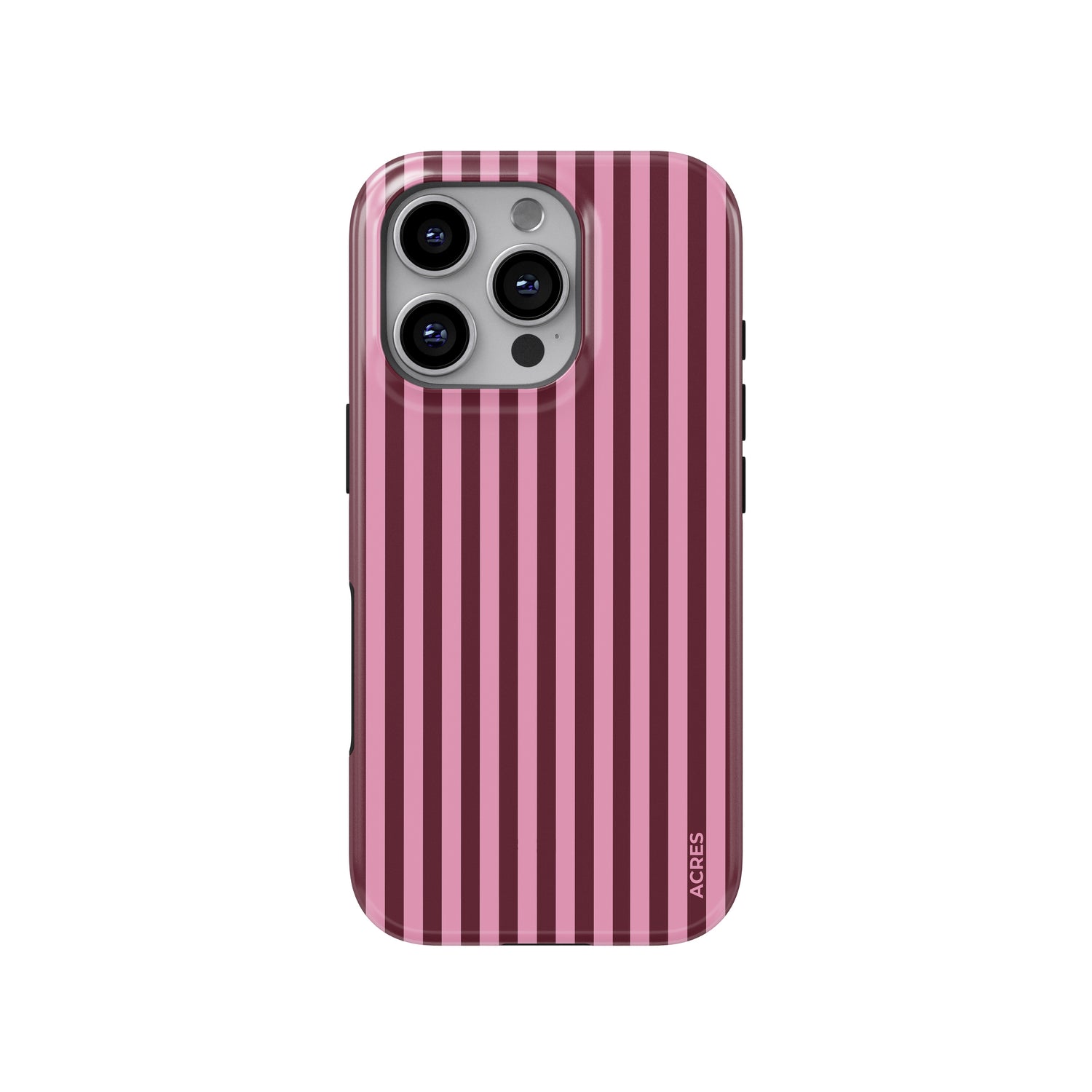 Cherry&Pink Stripes Baskılı Telefon Kılıfı