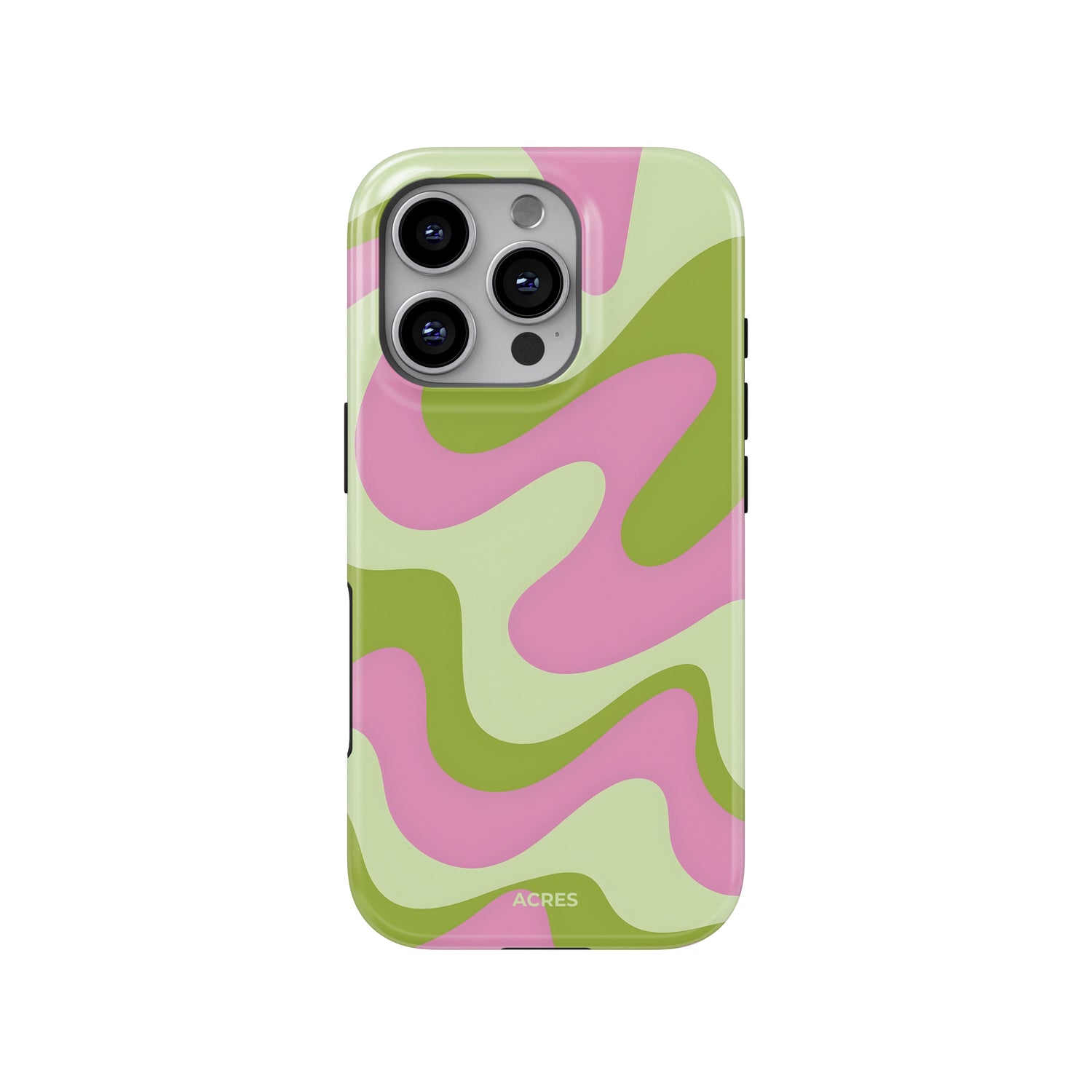 Pink&Green Swirls Baskılı Telefon Kılıfı
