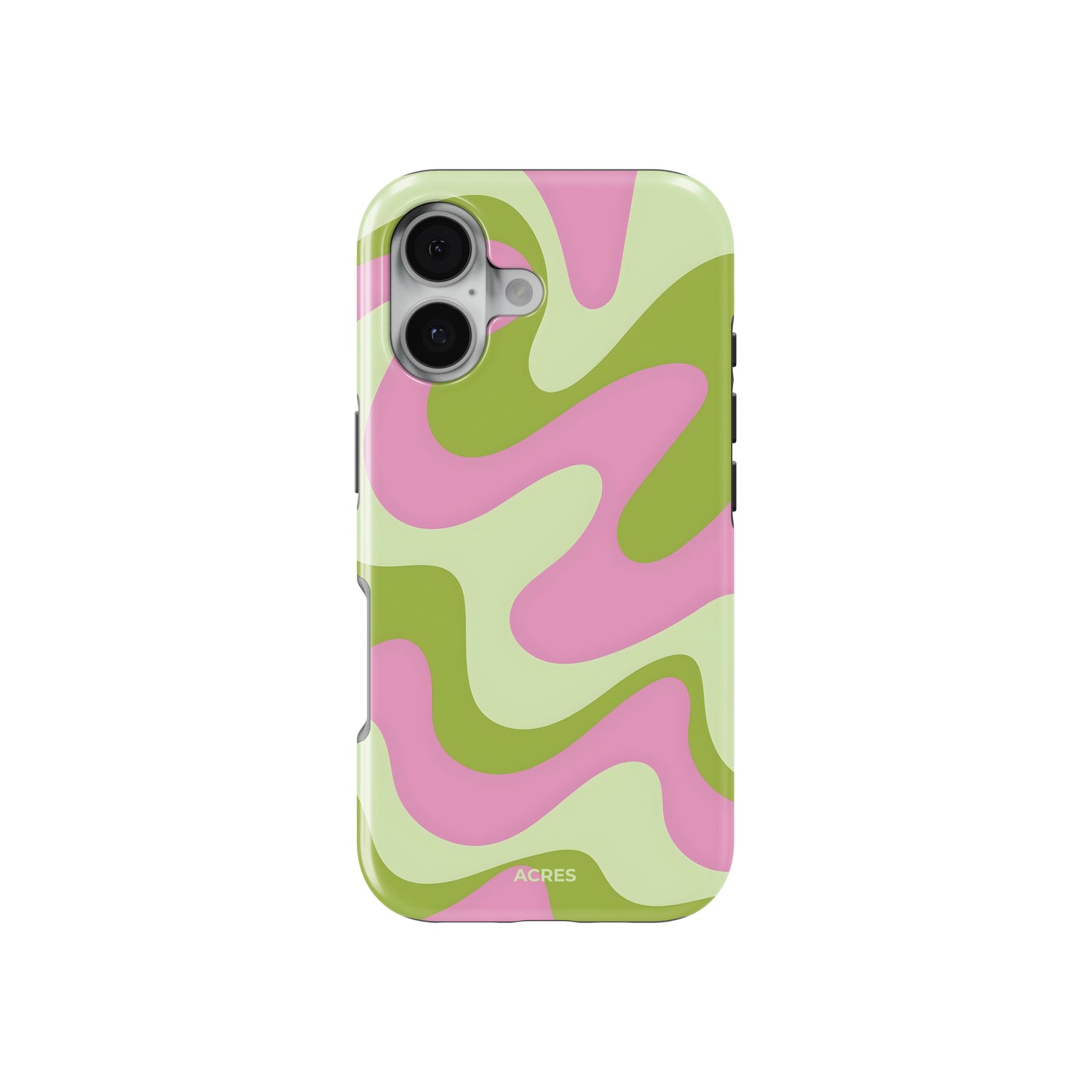 Pink&Green Swirls Baskılı Telefon Kılıfı