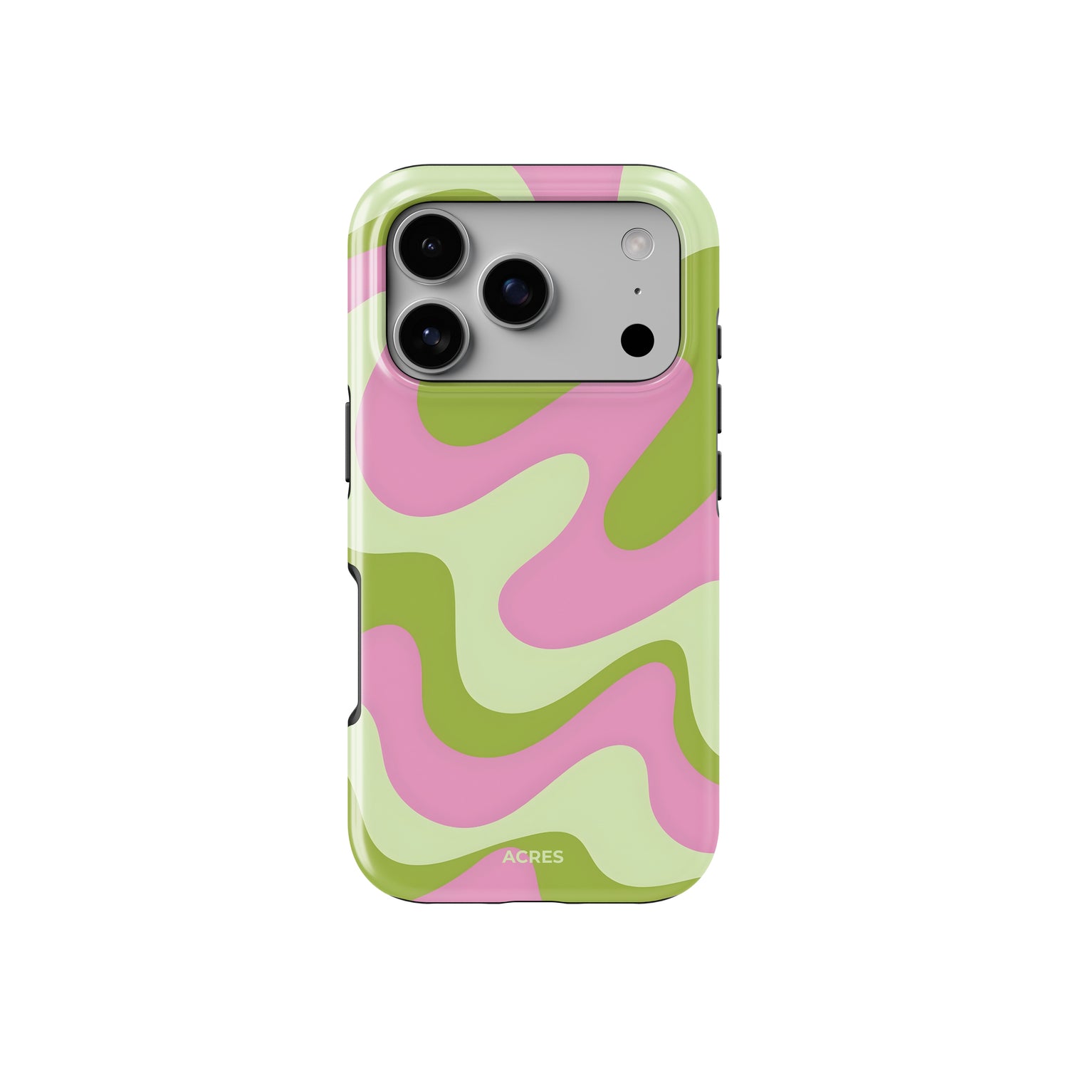Pink&Green Swirls Baskılı Telefon Kılıfı