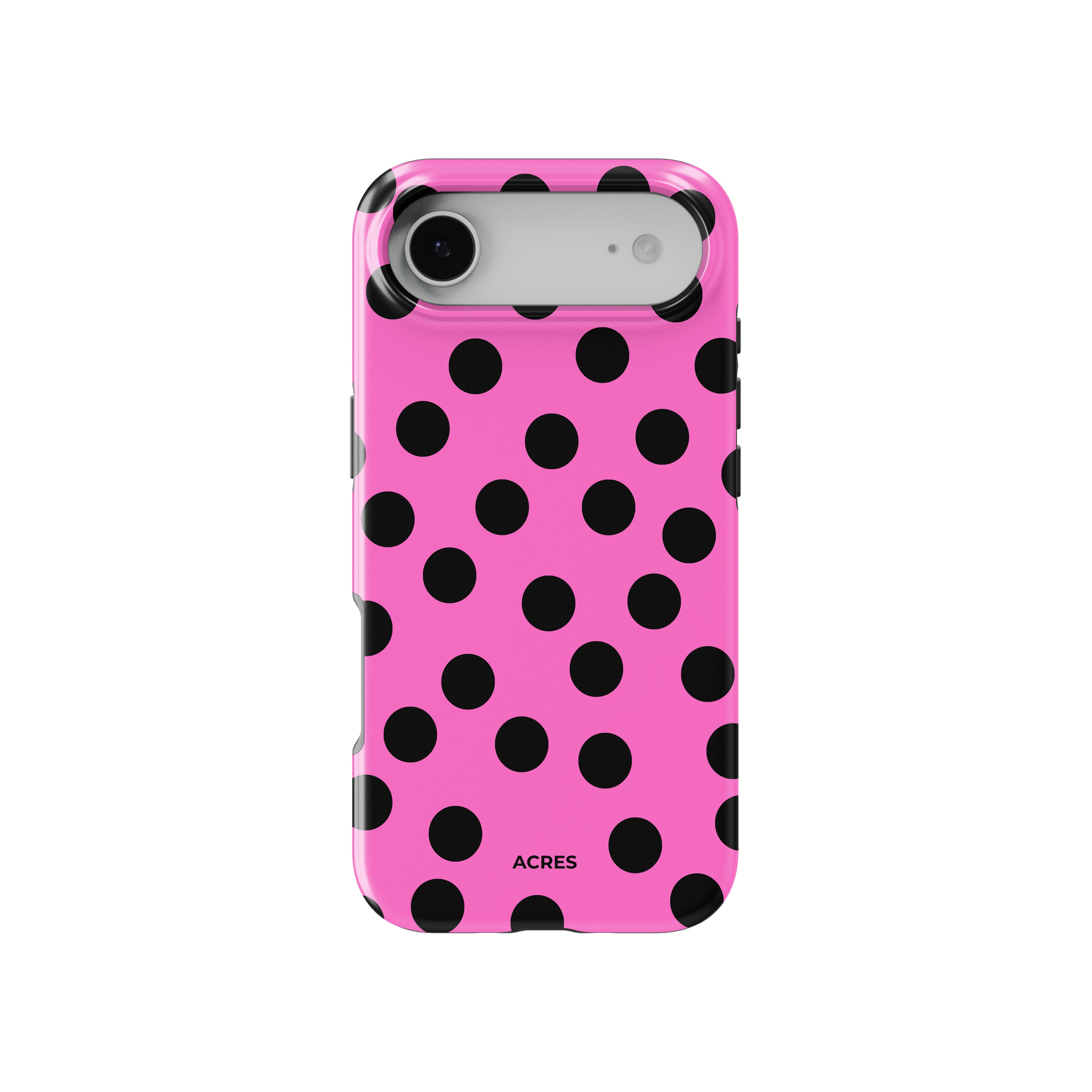 Pink&Black Polka Baskılı Telefon Kılıfı