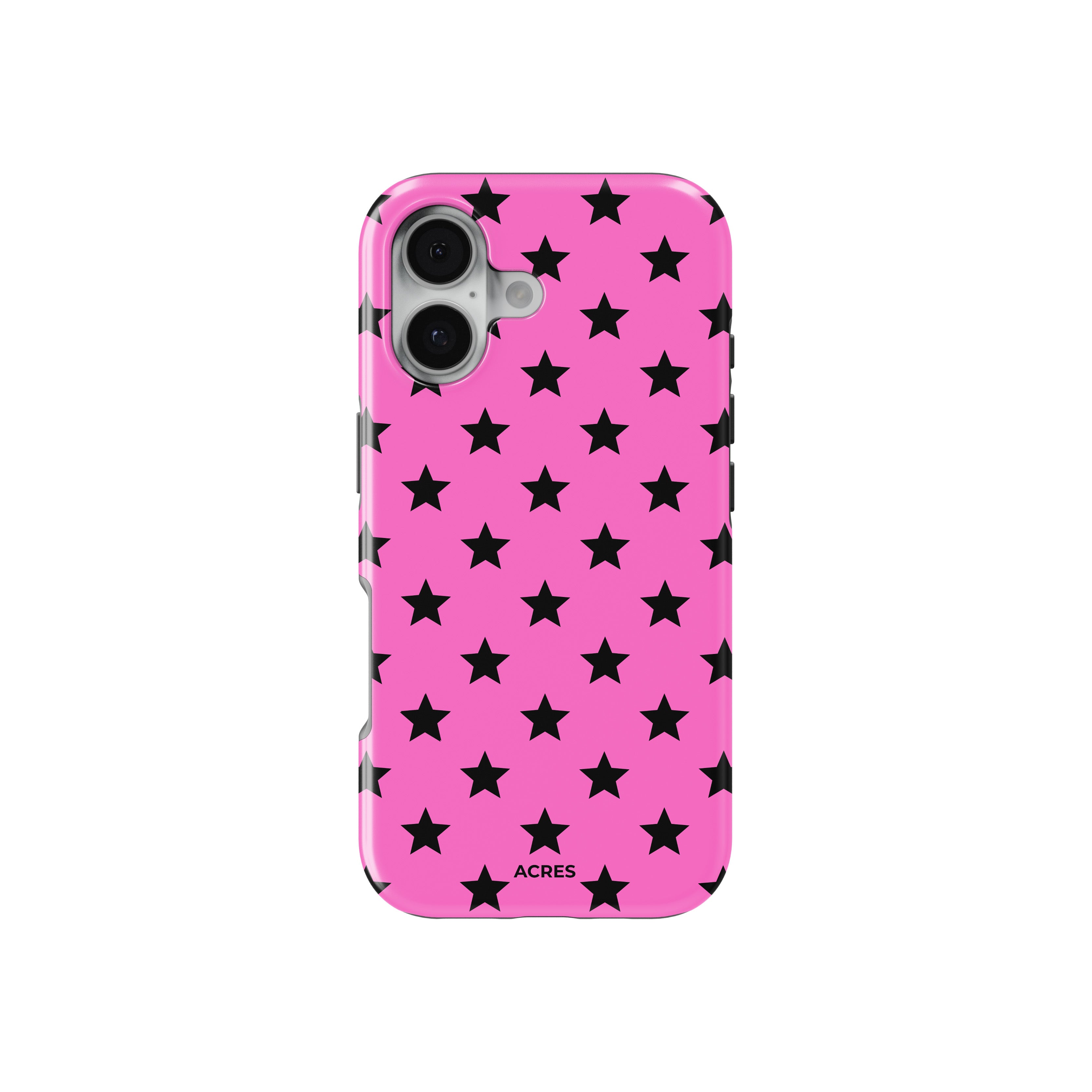 Pink&Black Stars Baskılı Telefon Kılıfı