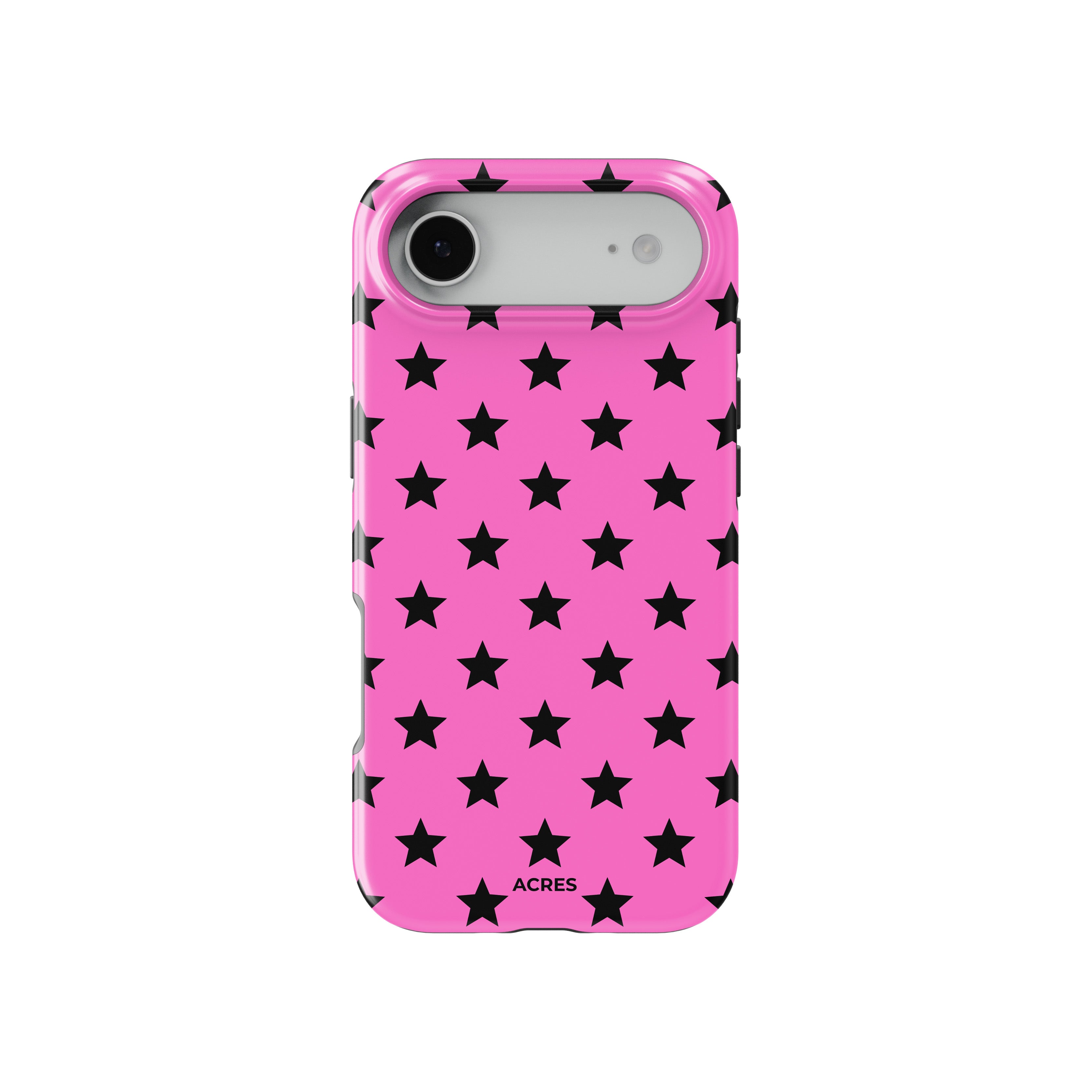 Pink&Black Stars Baskılı Telefon Kılıfı