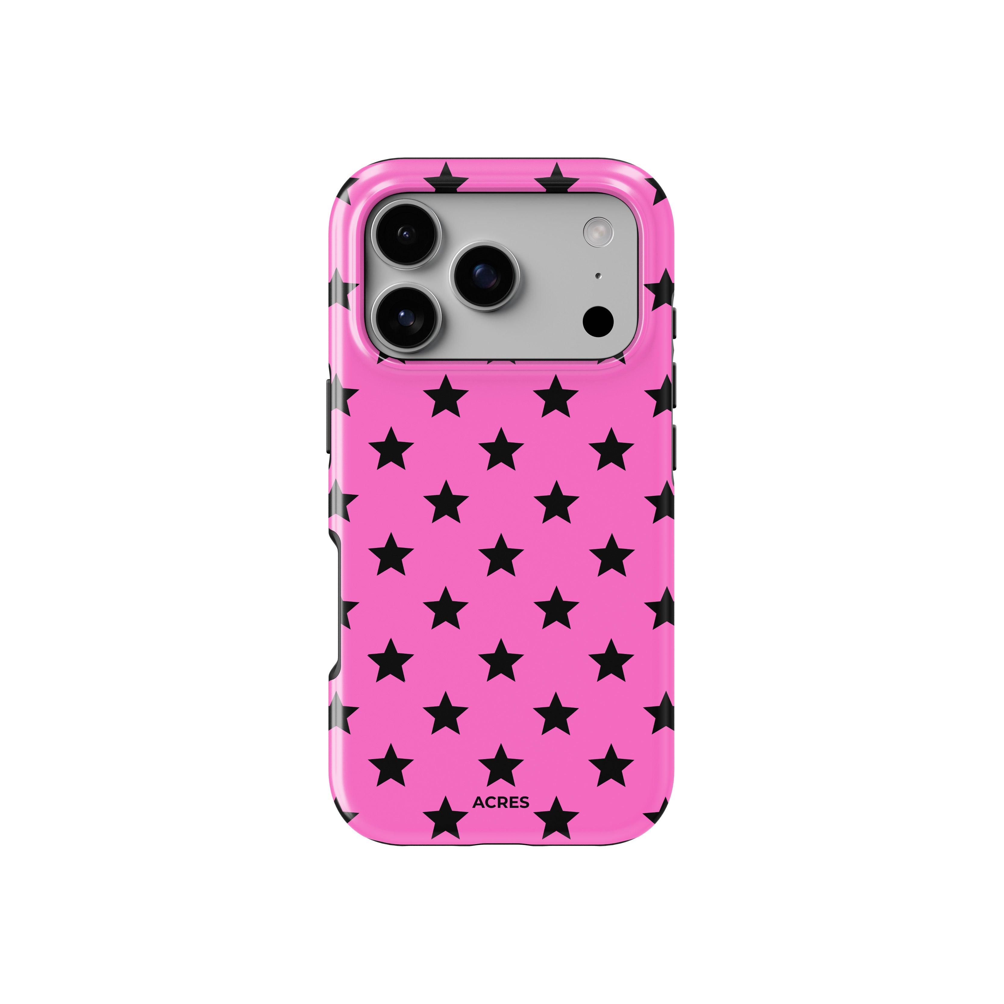 Pink&Black Stars Baskılı Telefon Kılıfı