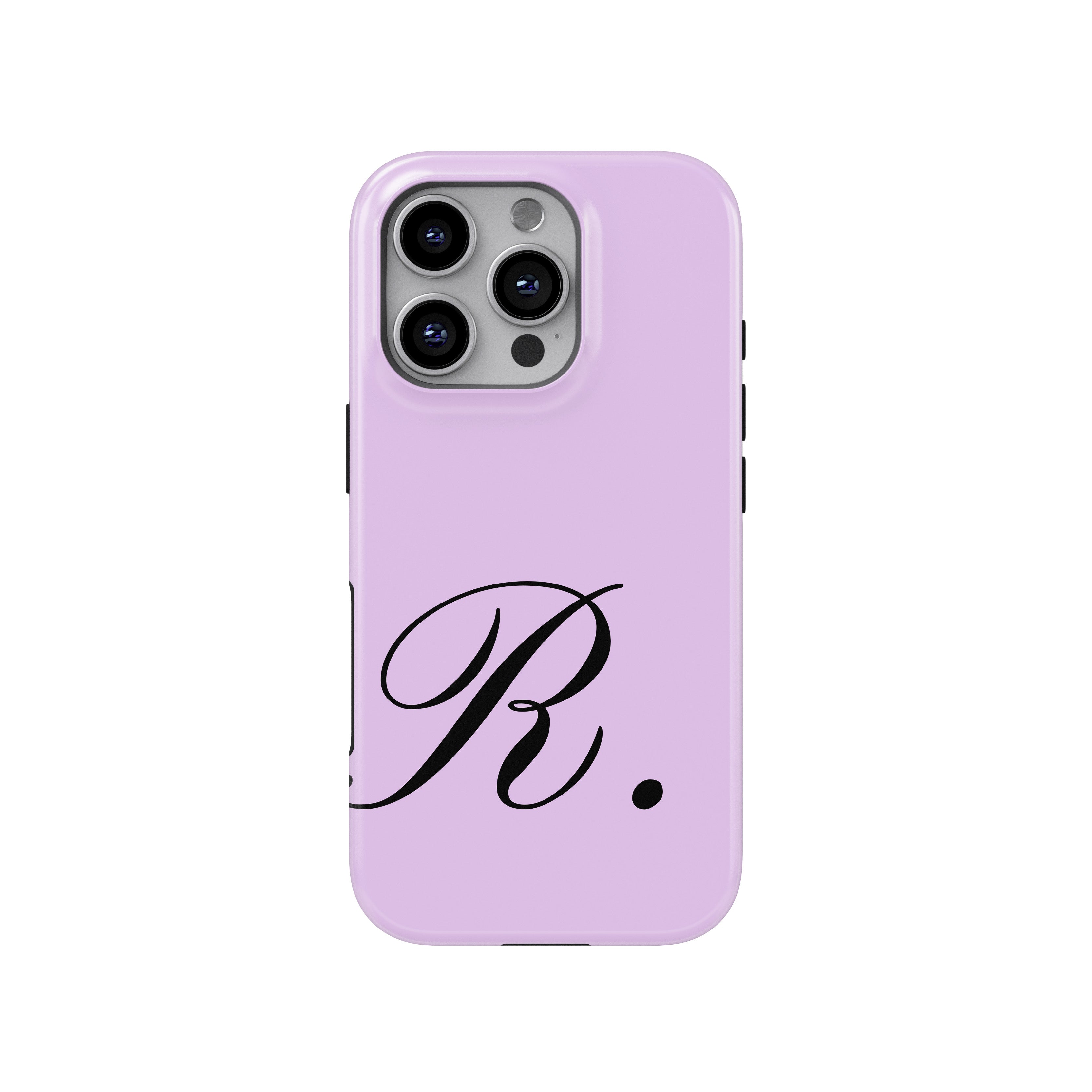 R Lavender Initial Baskılı Telefon Kılıfı