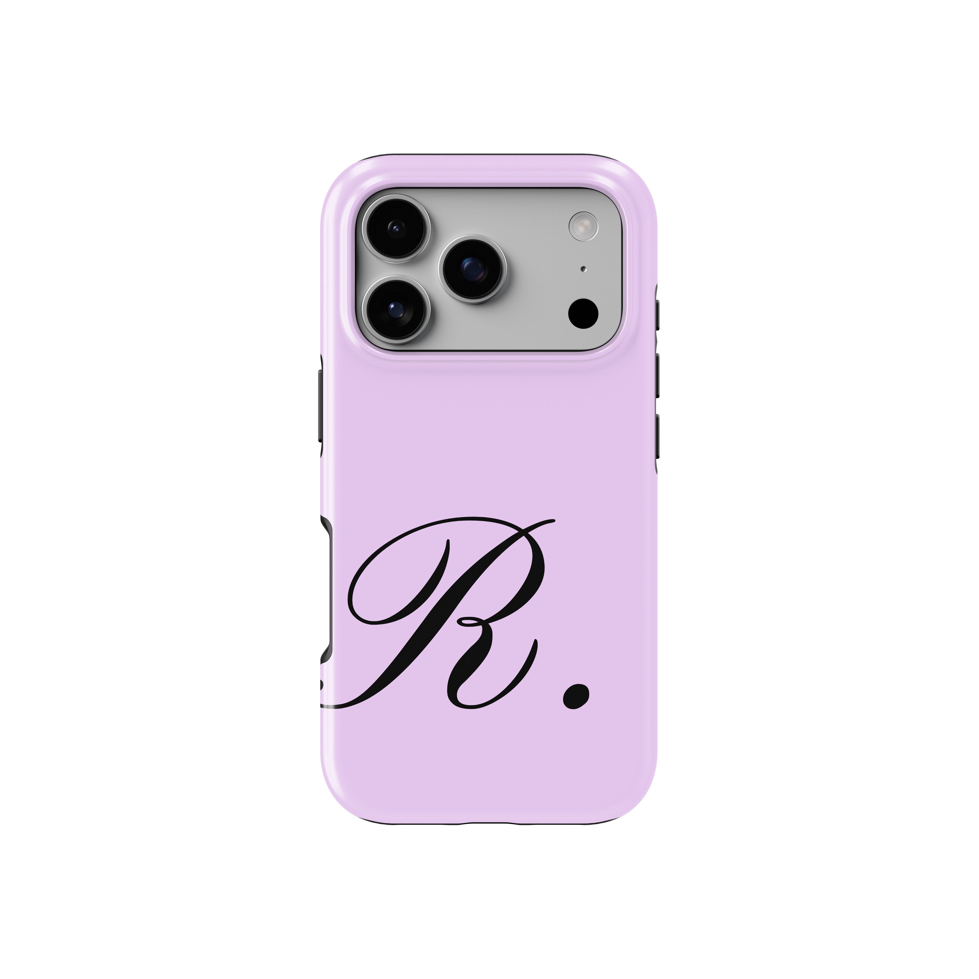 R Lavender Initial Baskılı Telefon Kılıfı