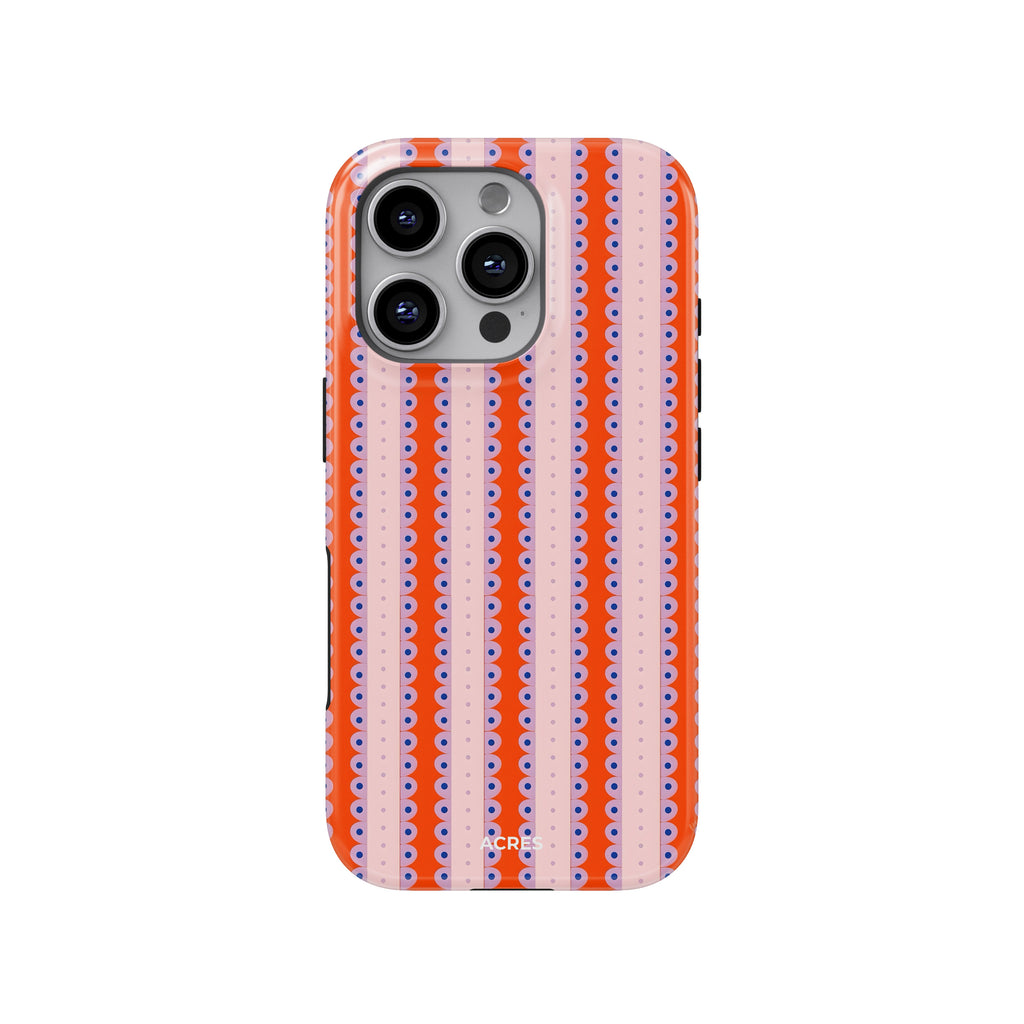 Red Bubble Stripes Baskılı Telefon Kılıfı