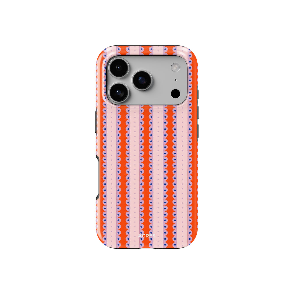 Red Bubble Stripes Baskılı Telefon Kılıfı