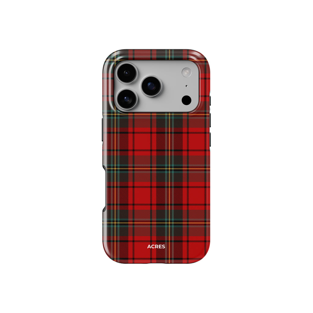 Red&Green Checkers Baskılı Telefon Kılıfı