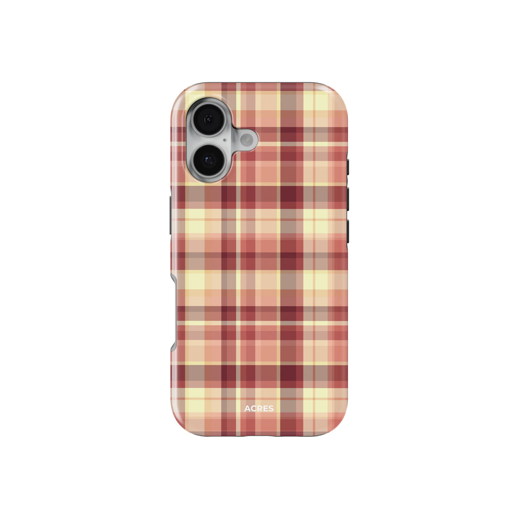 Vanilla&Red Checkers Baskılı Telefon Kılıfı