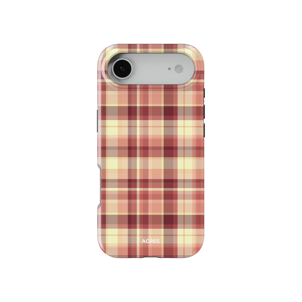 Vanilla&Red Checkers Baskılı Telefon Kılıfı