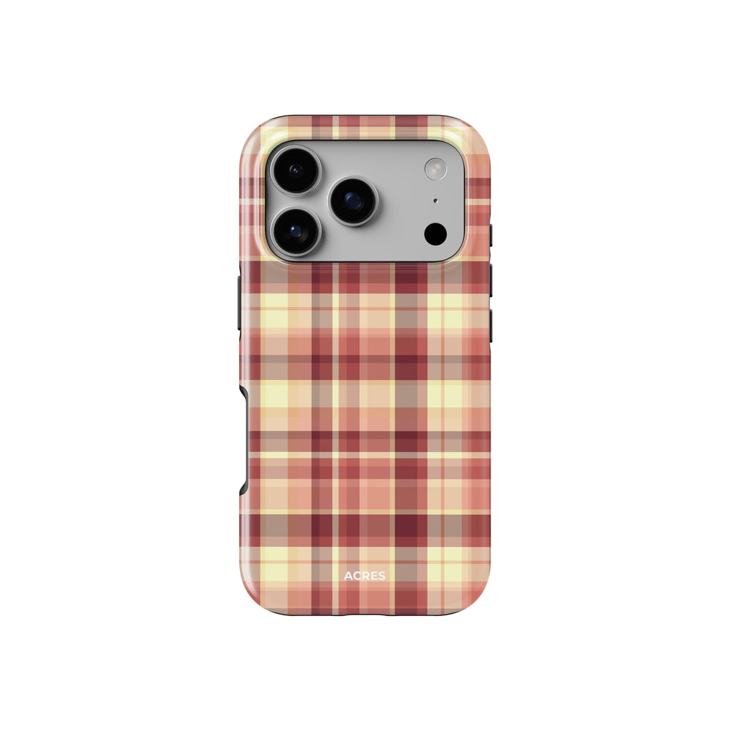 Vanilla&Red Checkers Baskılı Telefon Kılıfı