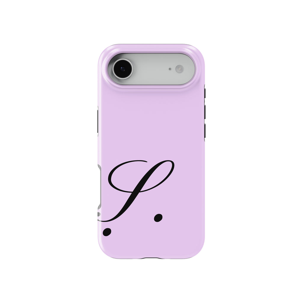Ş Lavender Initial Baskılı Telefon Kılıfı