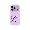 S Lavender Initial Baskılı Telefon Kılıfı