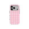 Soft Pink Checkers Baskılı Telefon Kılıfı