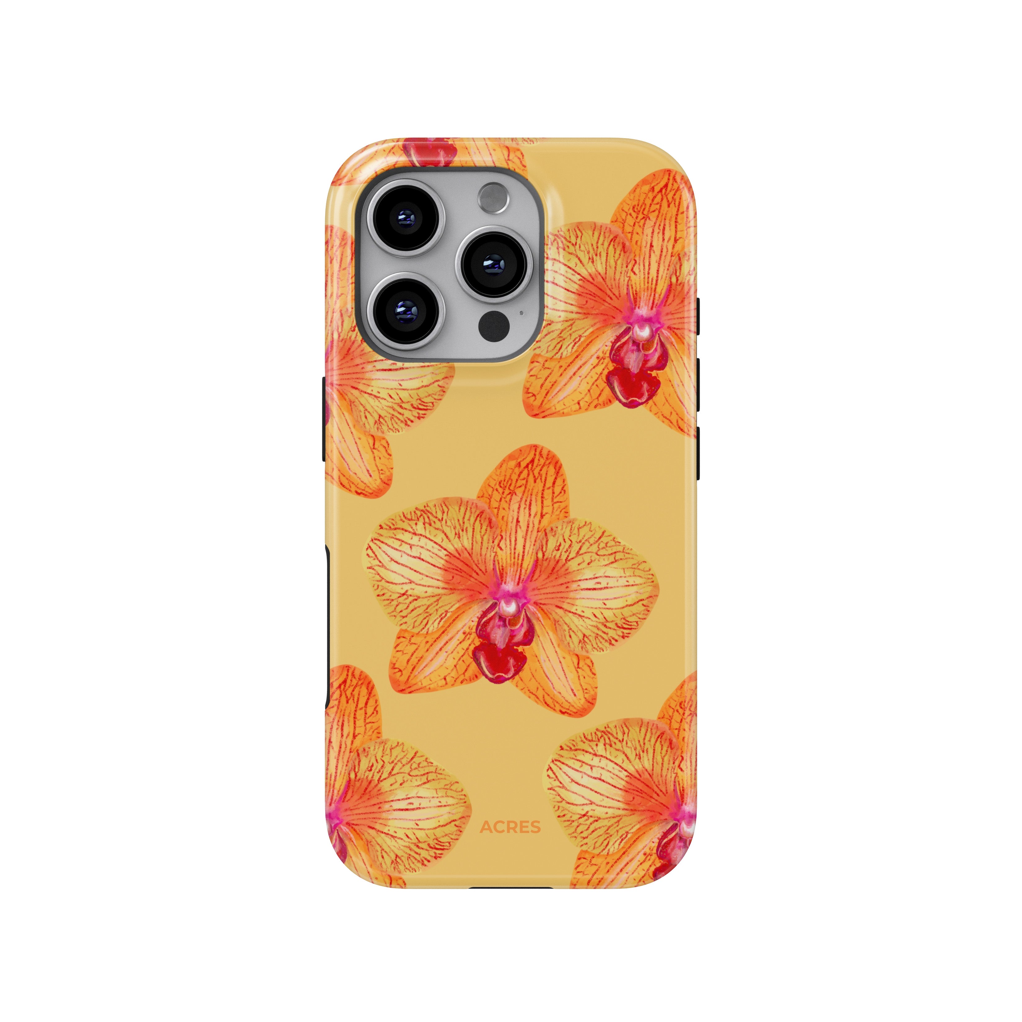 Orange Orchids Baskılı Telefon Kılıfı