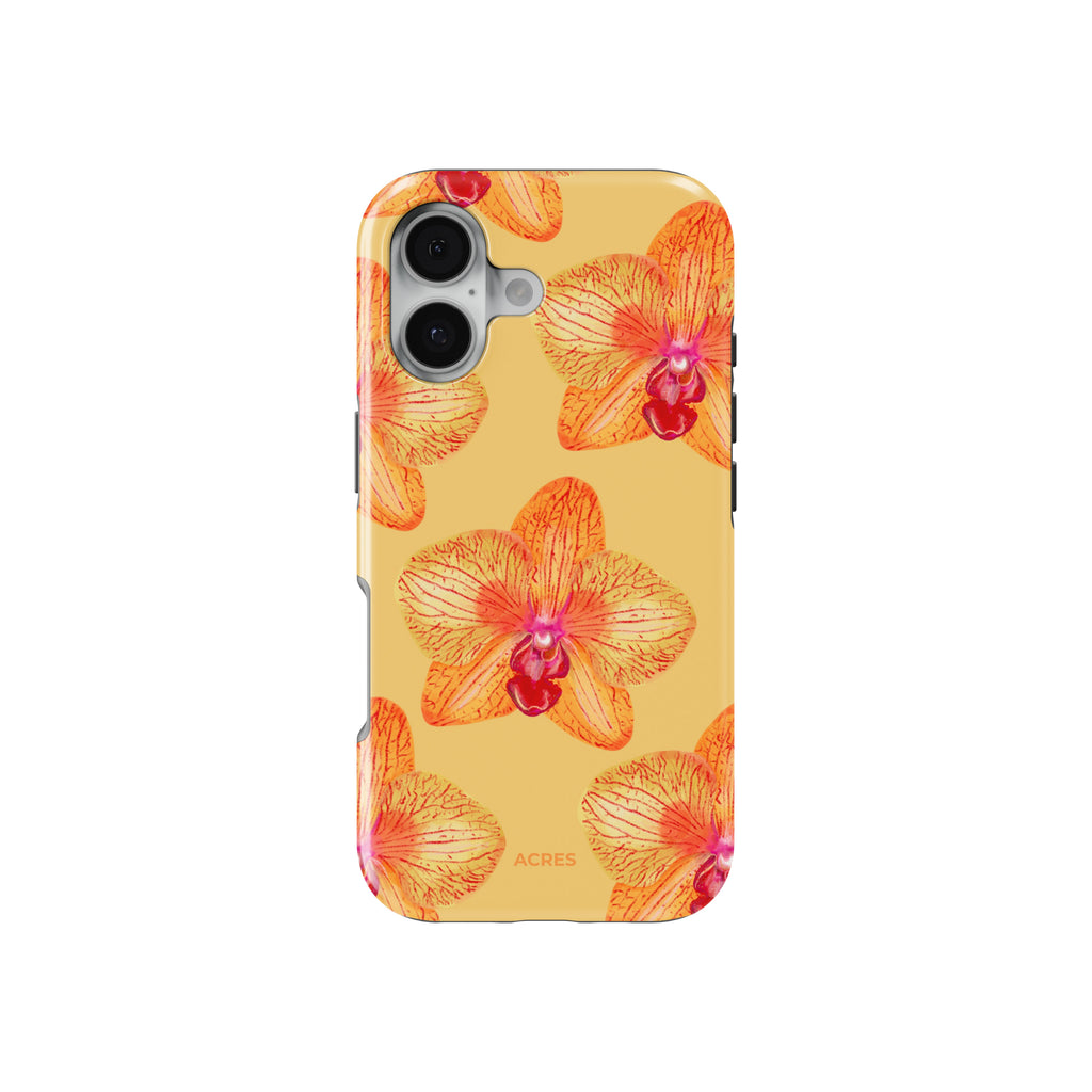 Orange Orchids Baskılı Telefon Kılıfı