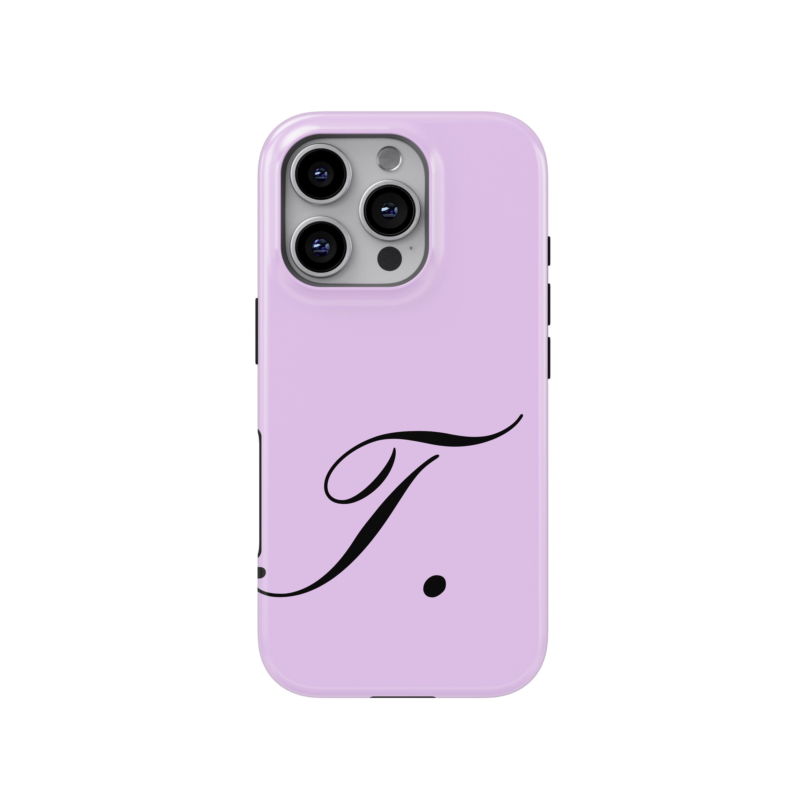 T Lavender Initial Baskılı Telefon Kılıfı