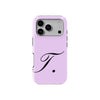 T Lavender Initial Baskılı Telefon Kılıfı