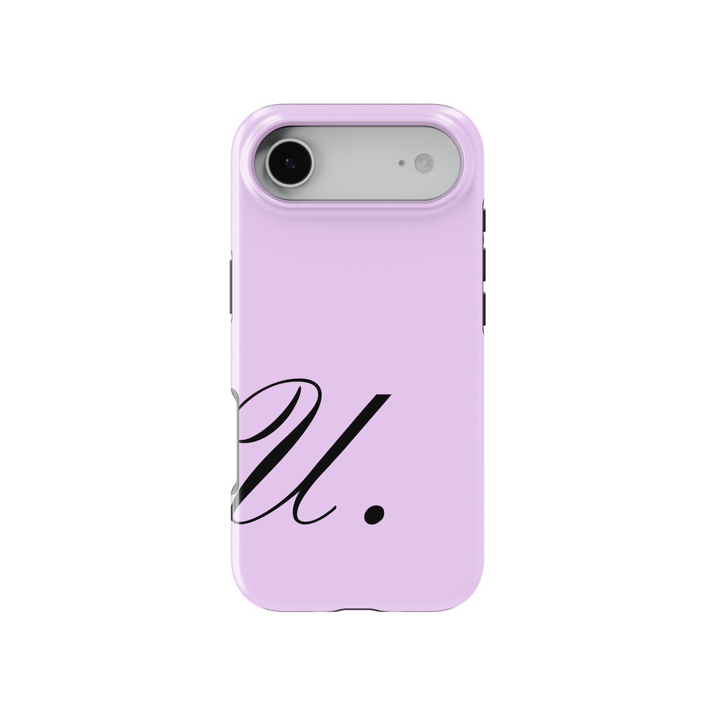 U Lavender Initial Baskılı Telefon Kılıfı