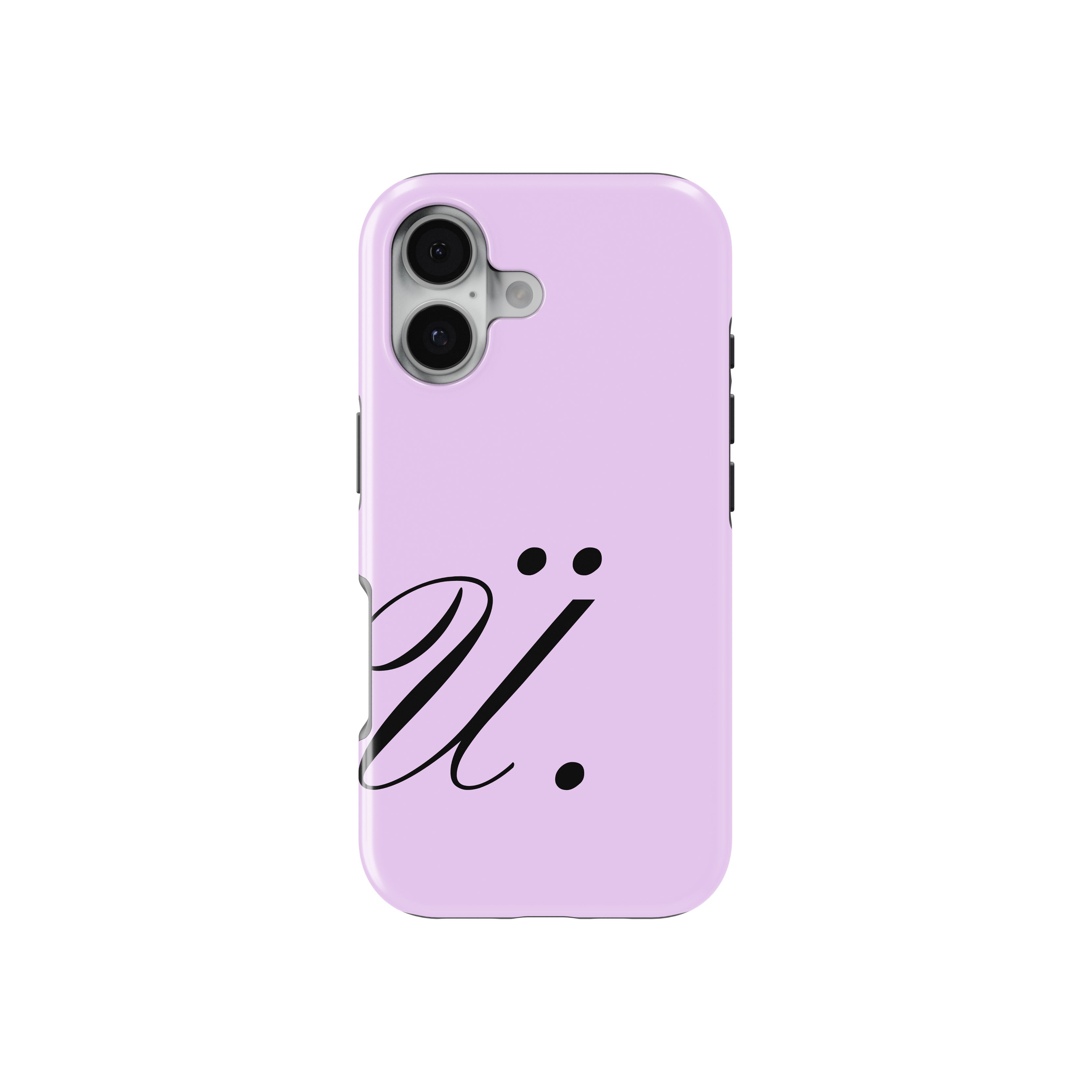 Ü Lavender Initial Baskılı Telefon Kılıfı