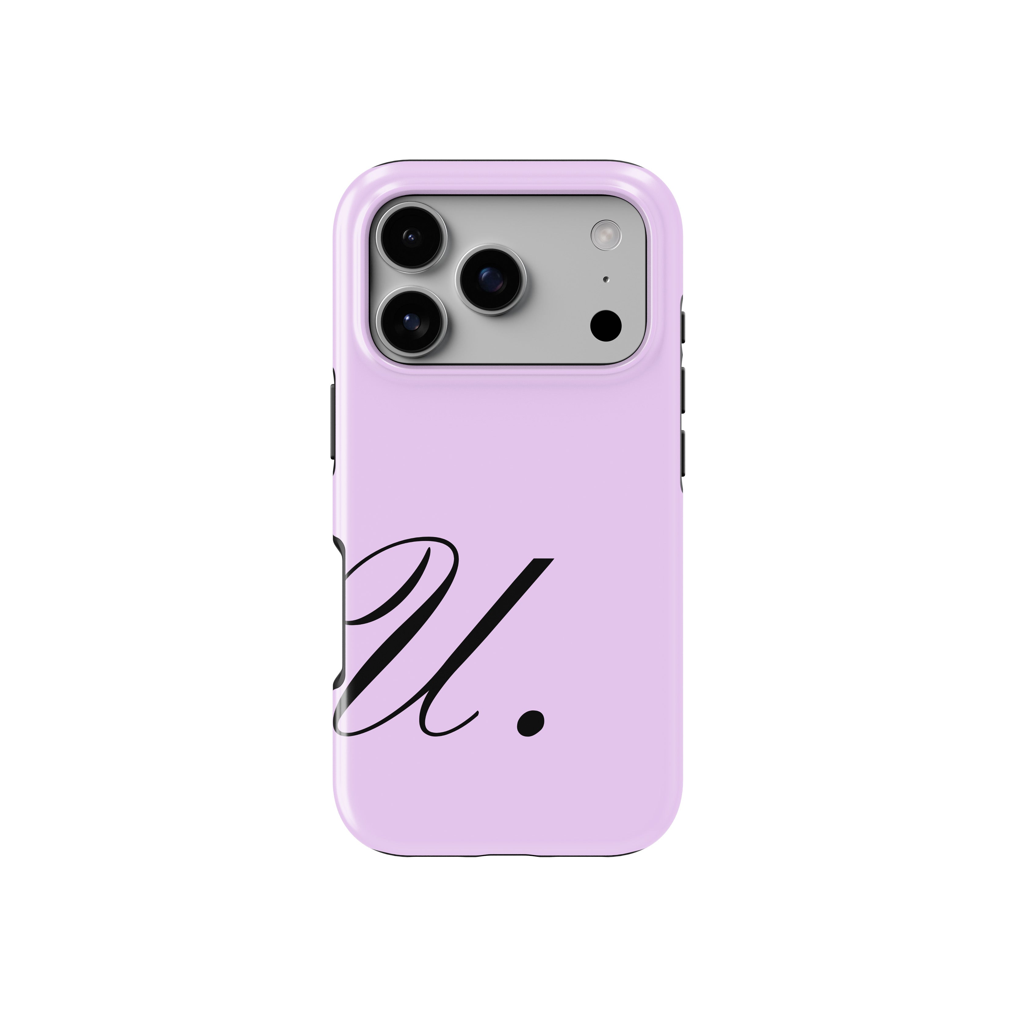 U Lavender Initial Baskılı Telefon Kılıfı