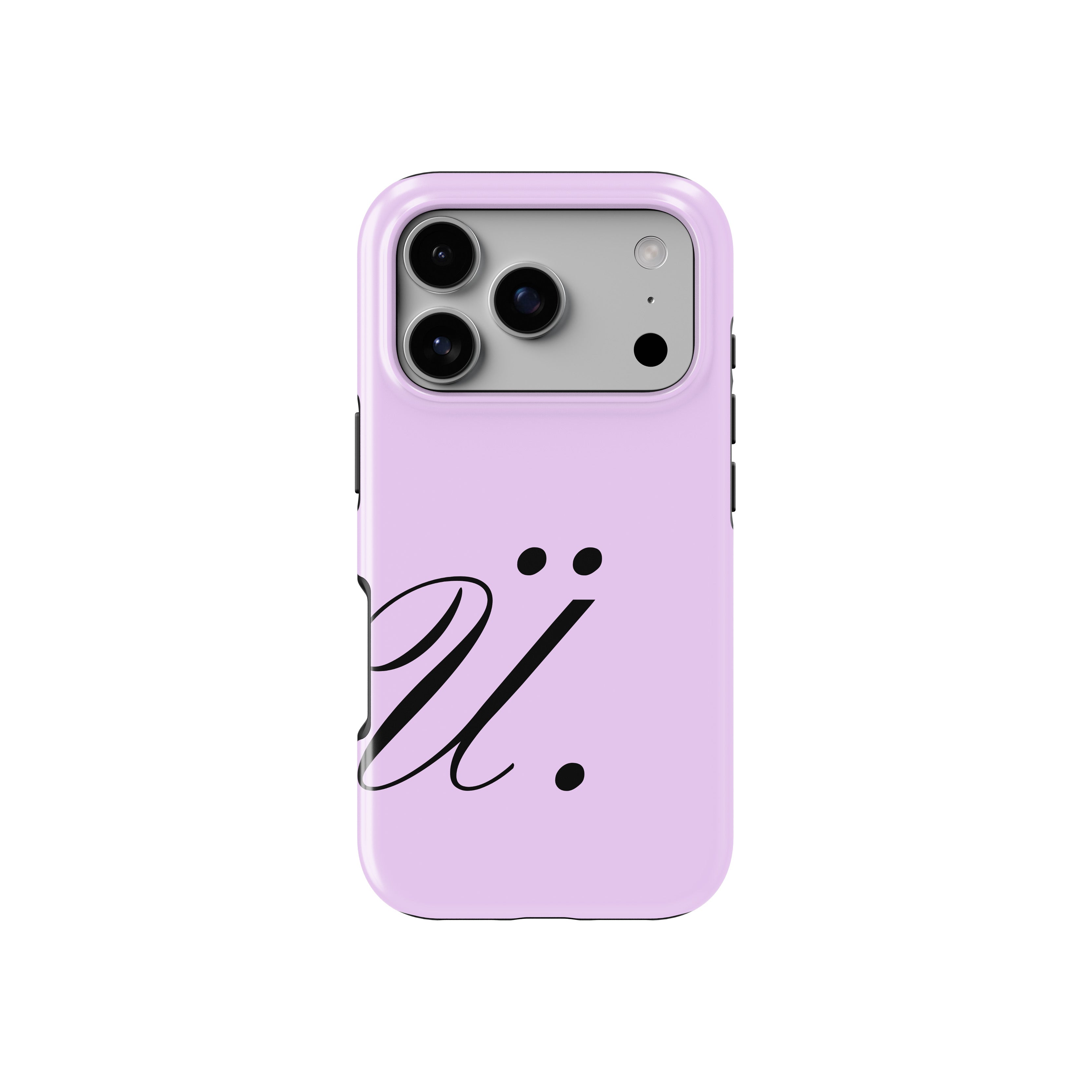 Ü Lavender Initial Baskılı Telefon Kılıfı