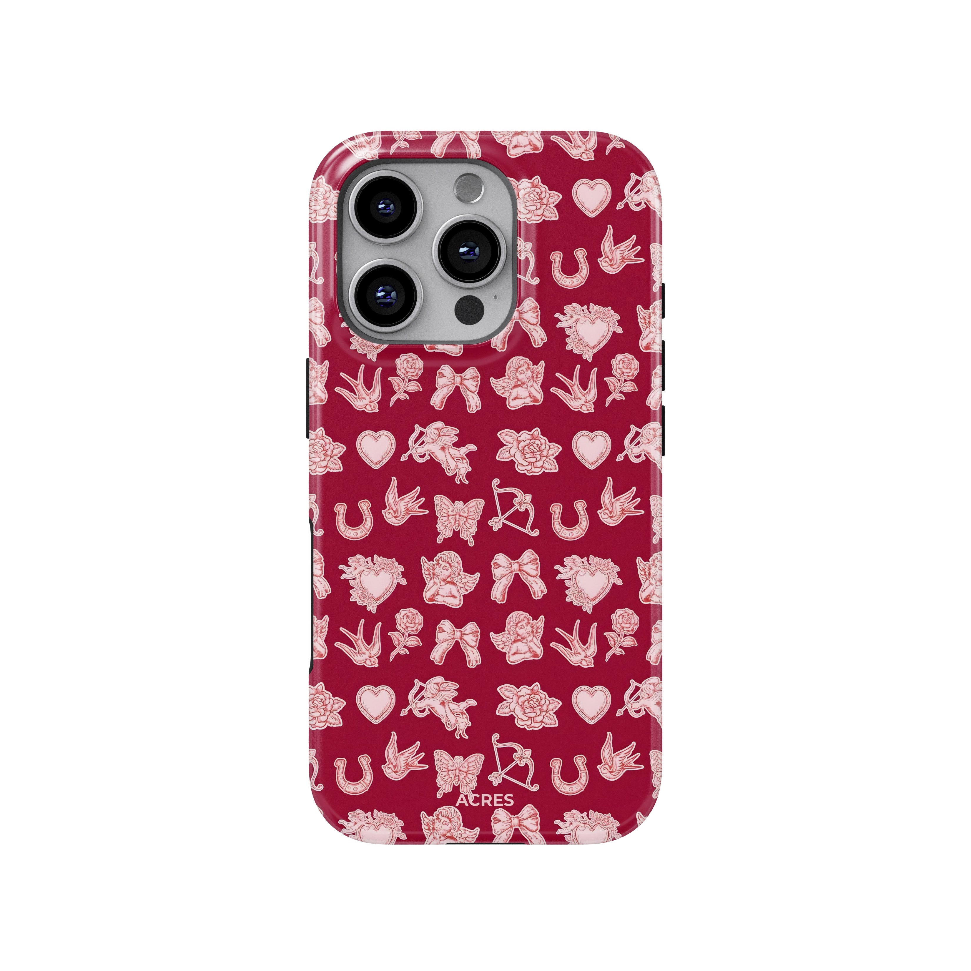 Vintage Valentines Baskılı Telefon Kılıfı