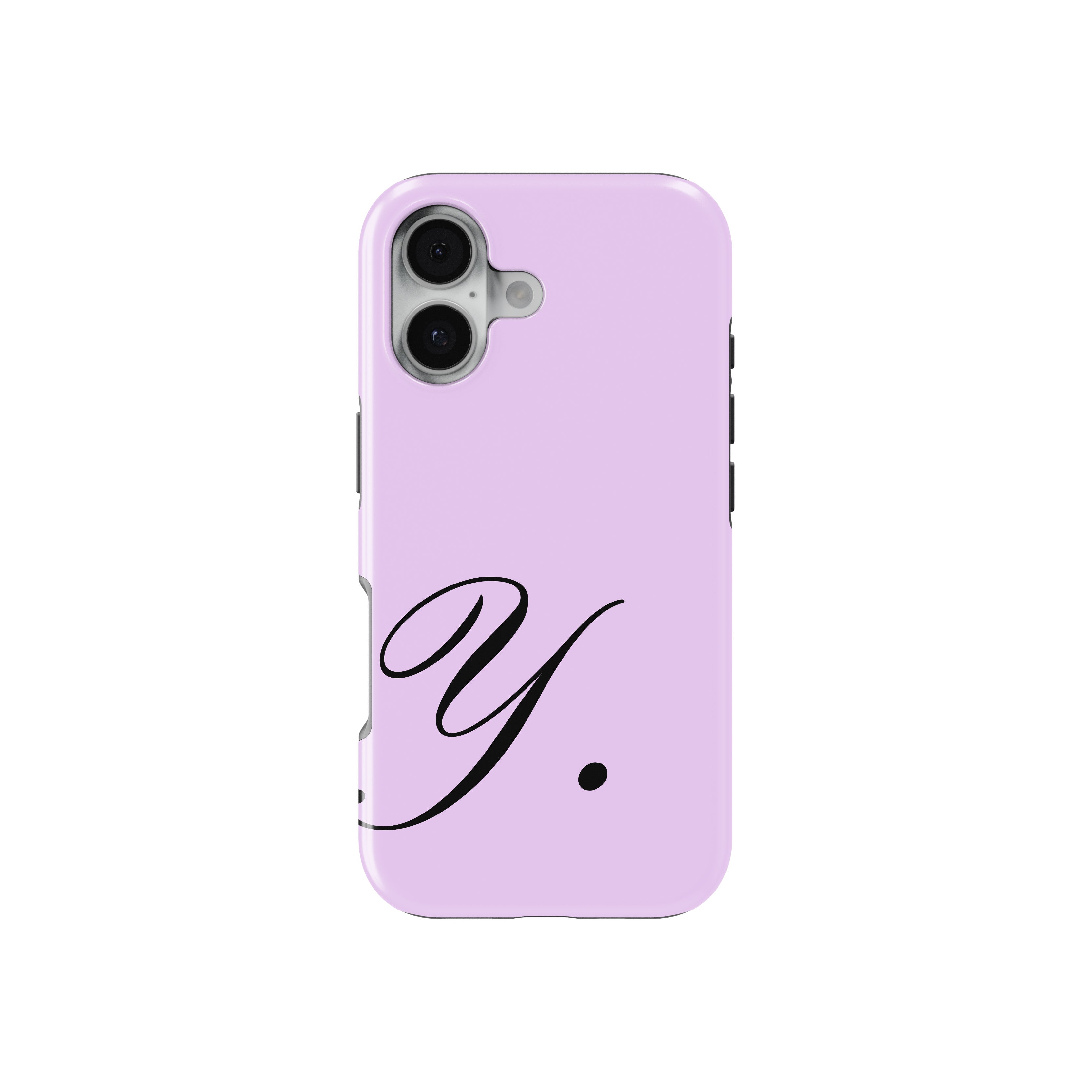Y Lavender Initial Baskılı Telefon Kılıfı