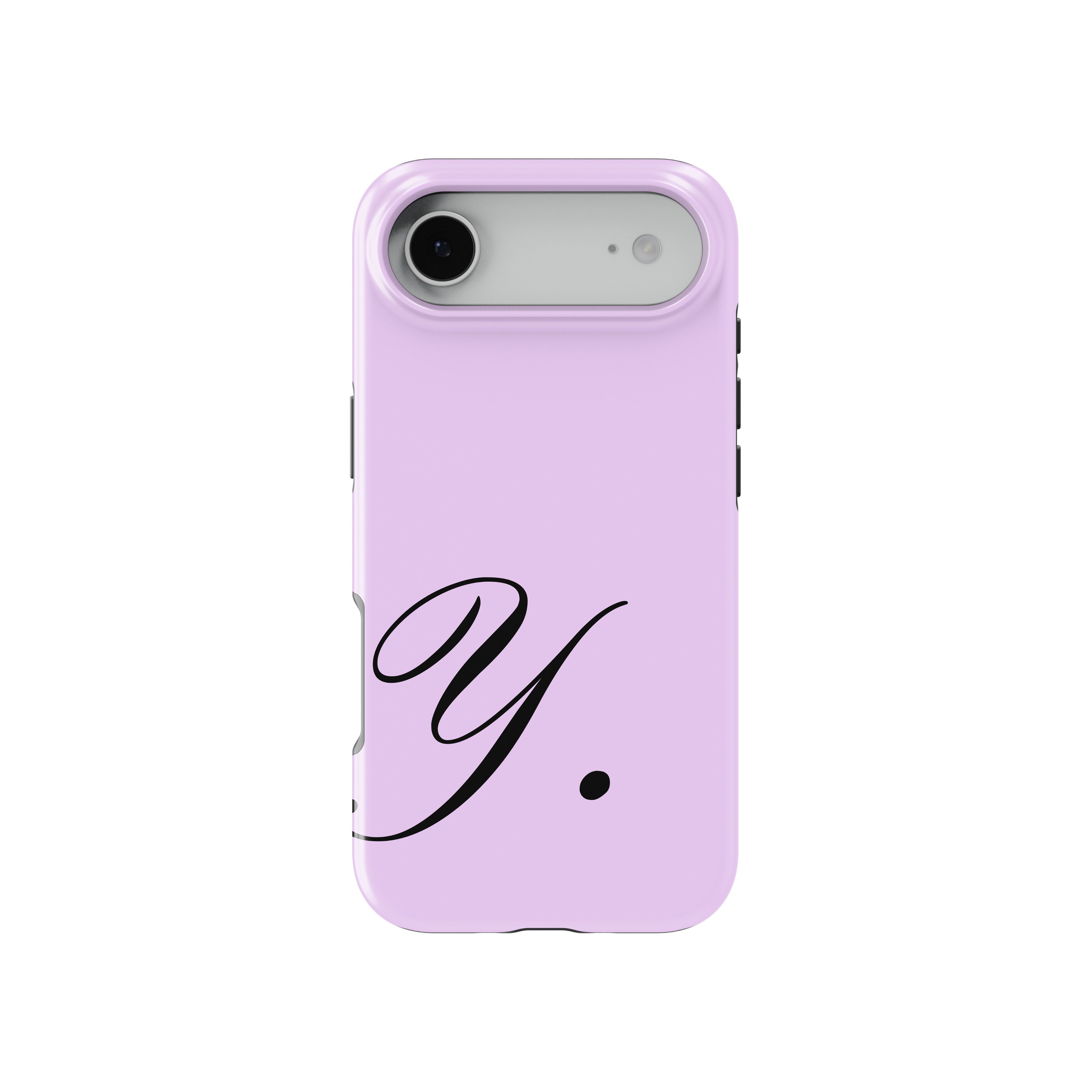 Y Lavender Initial Baskılı Telefon Kılıfı