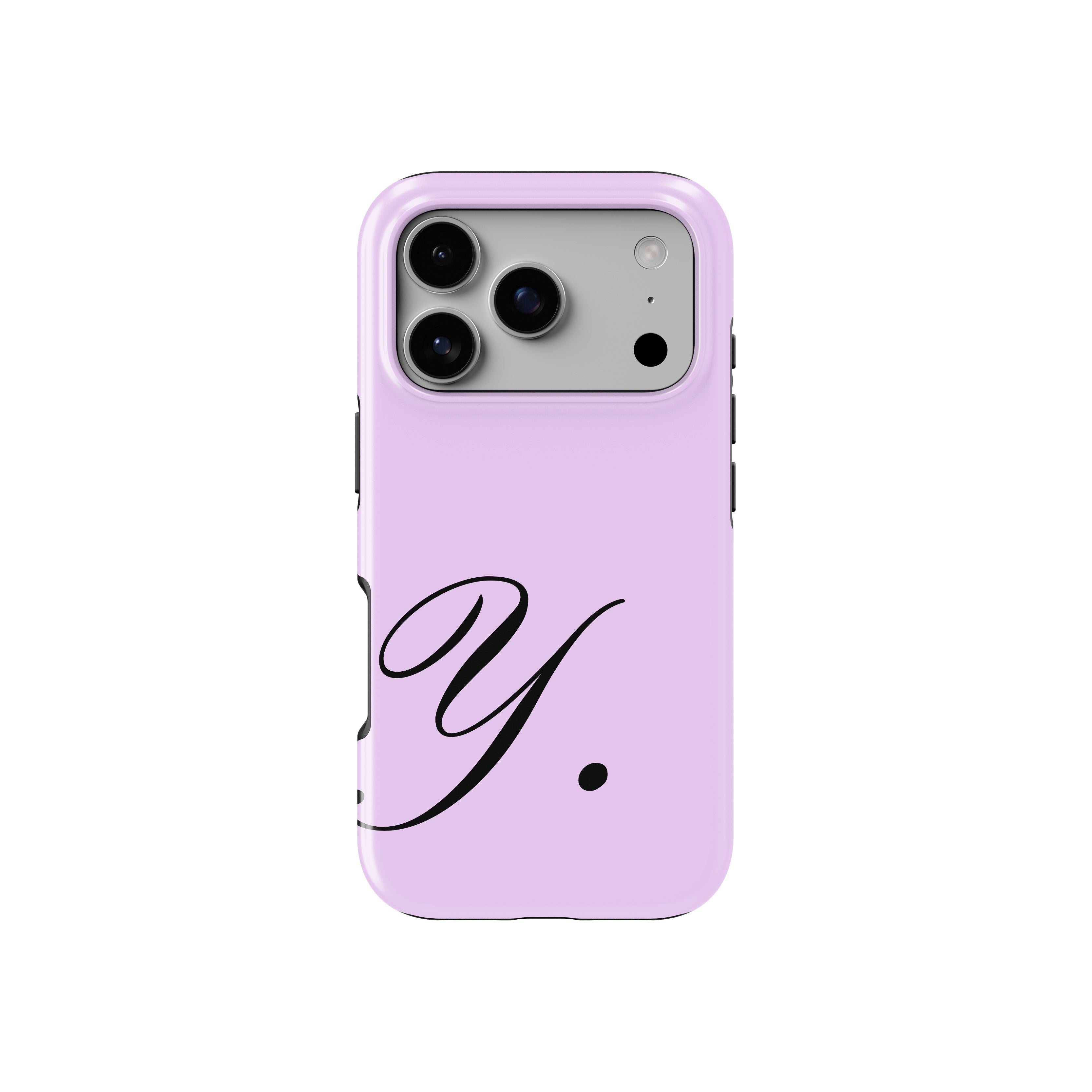 Y Lavender Initial Baskılı Telefon Kılıfı